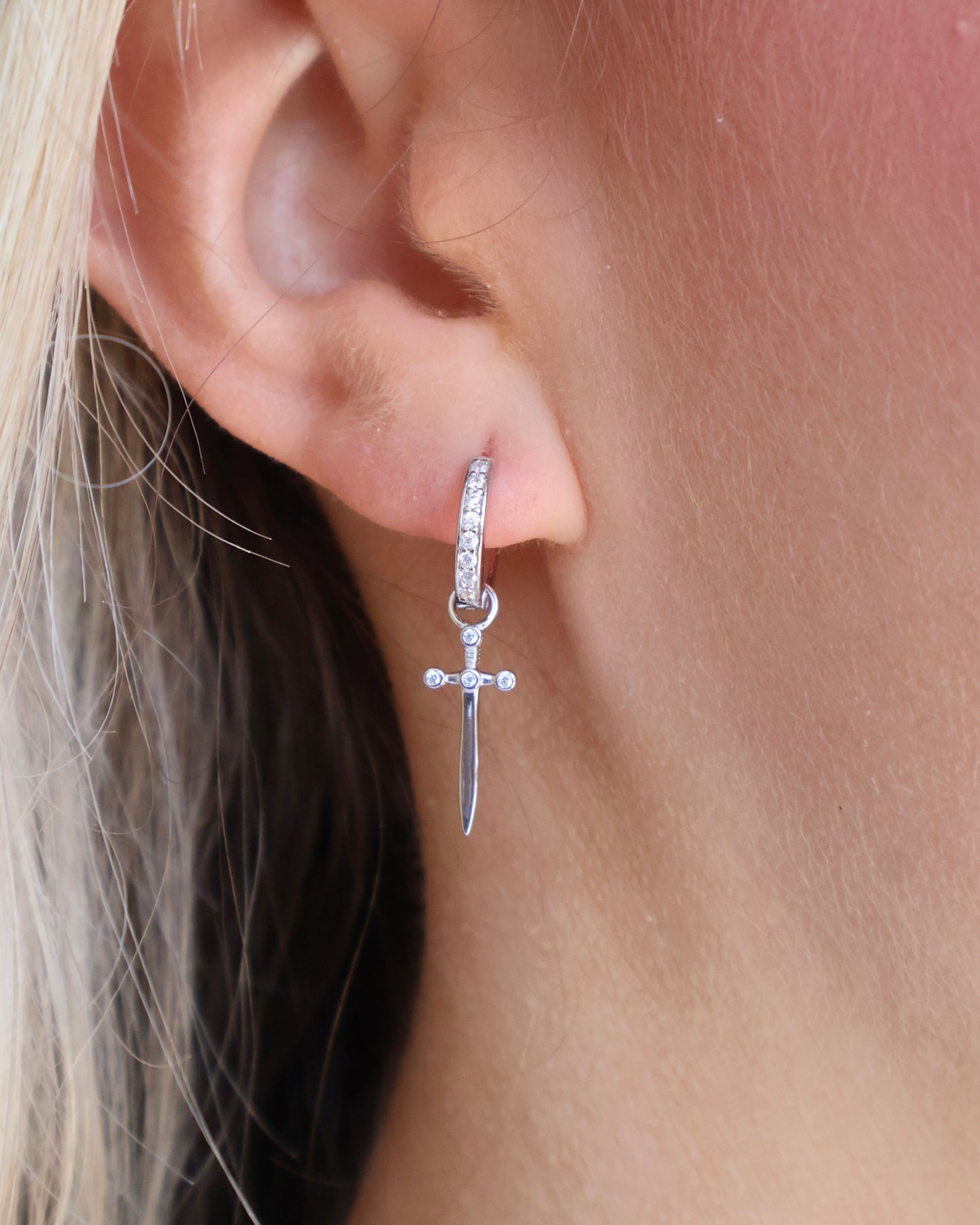 Sword Earrings / Silver