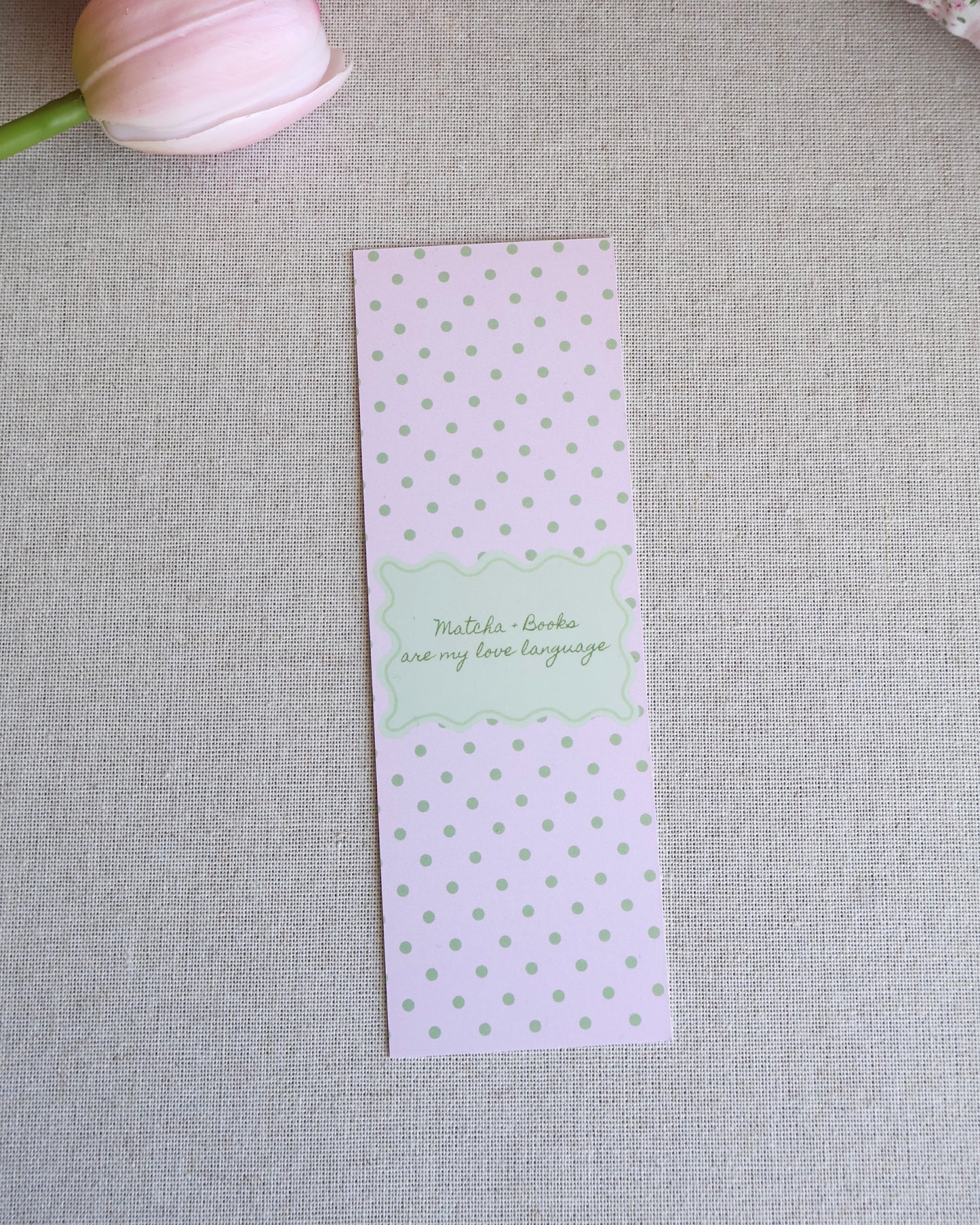 Matcha & Books Bookmark