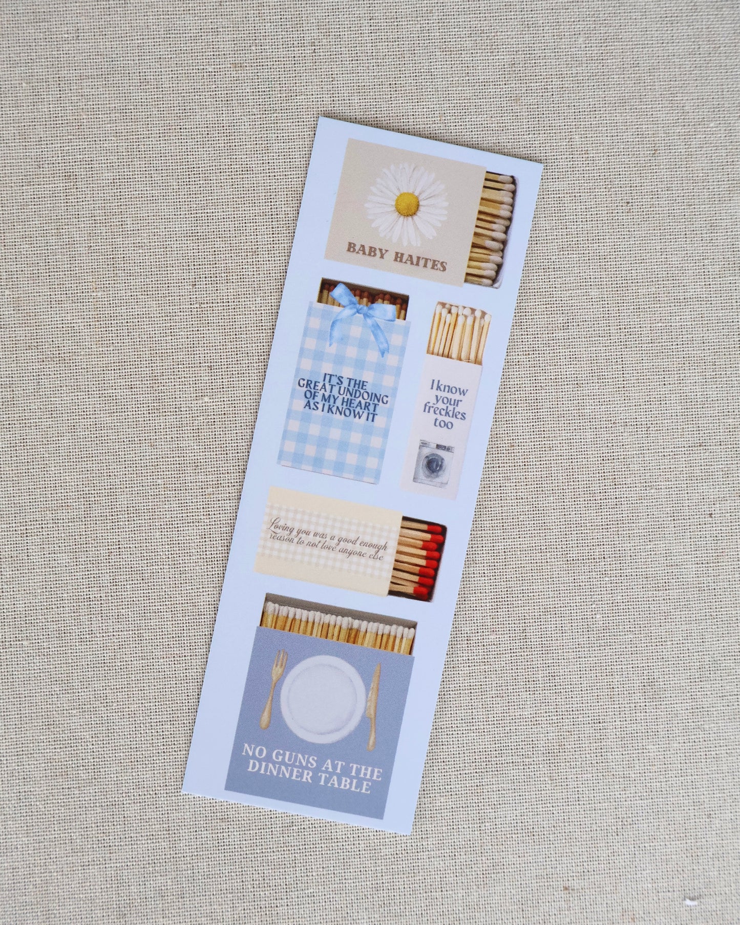 Daisy Matchbox Bookmark