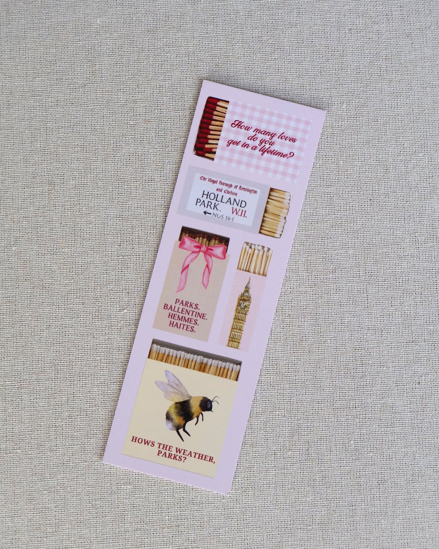 Magnolia Matchbox Bookmark