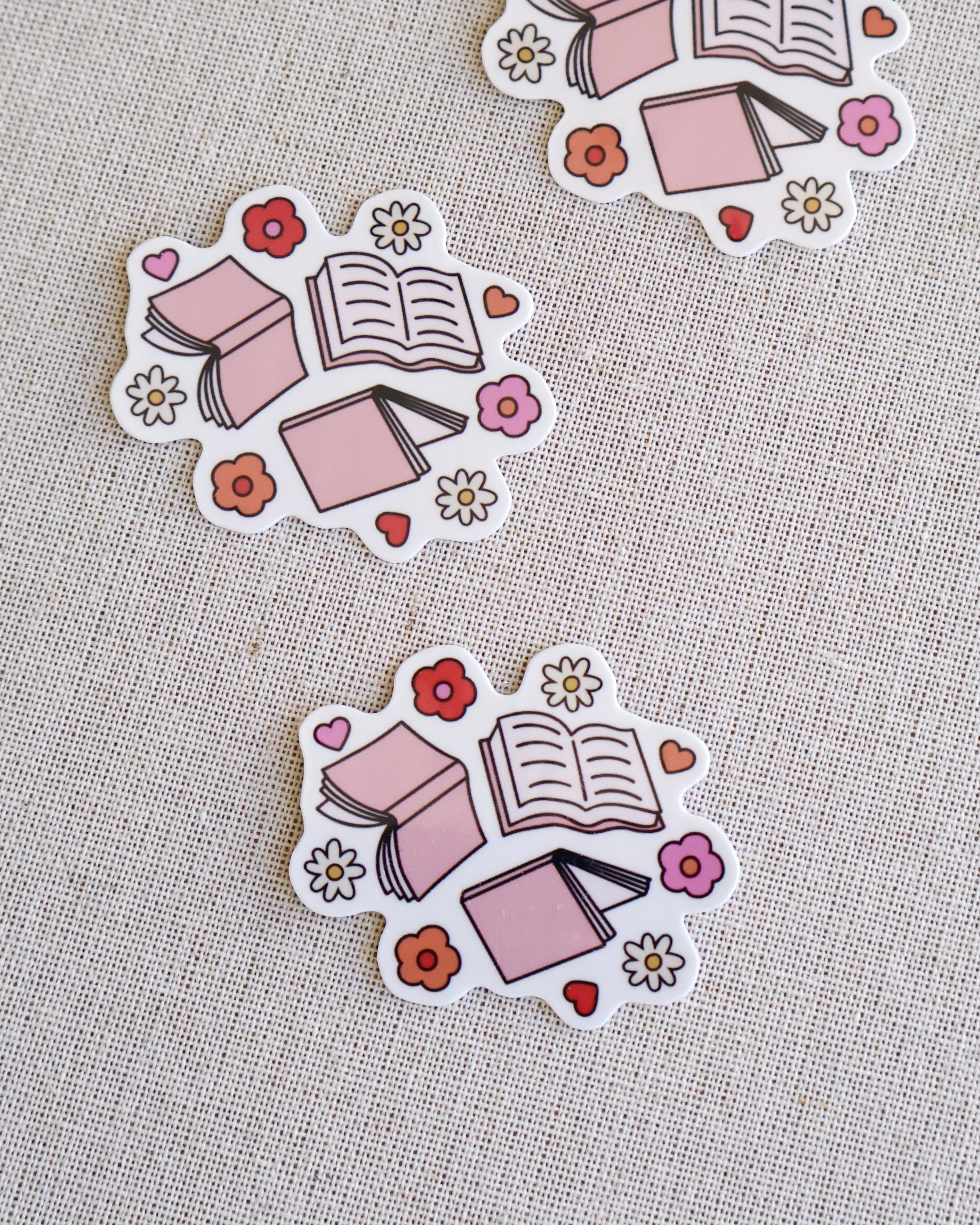 Books & Flowers Sticker
