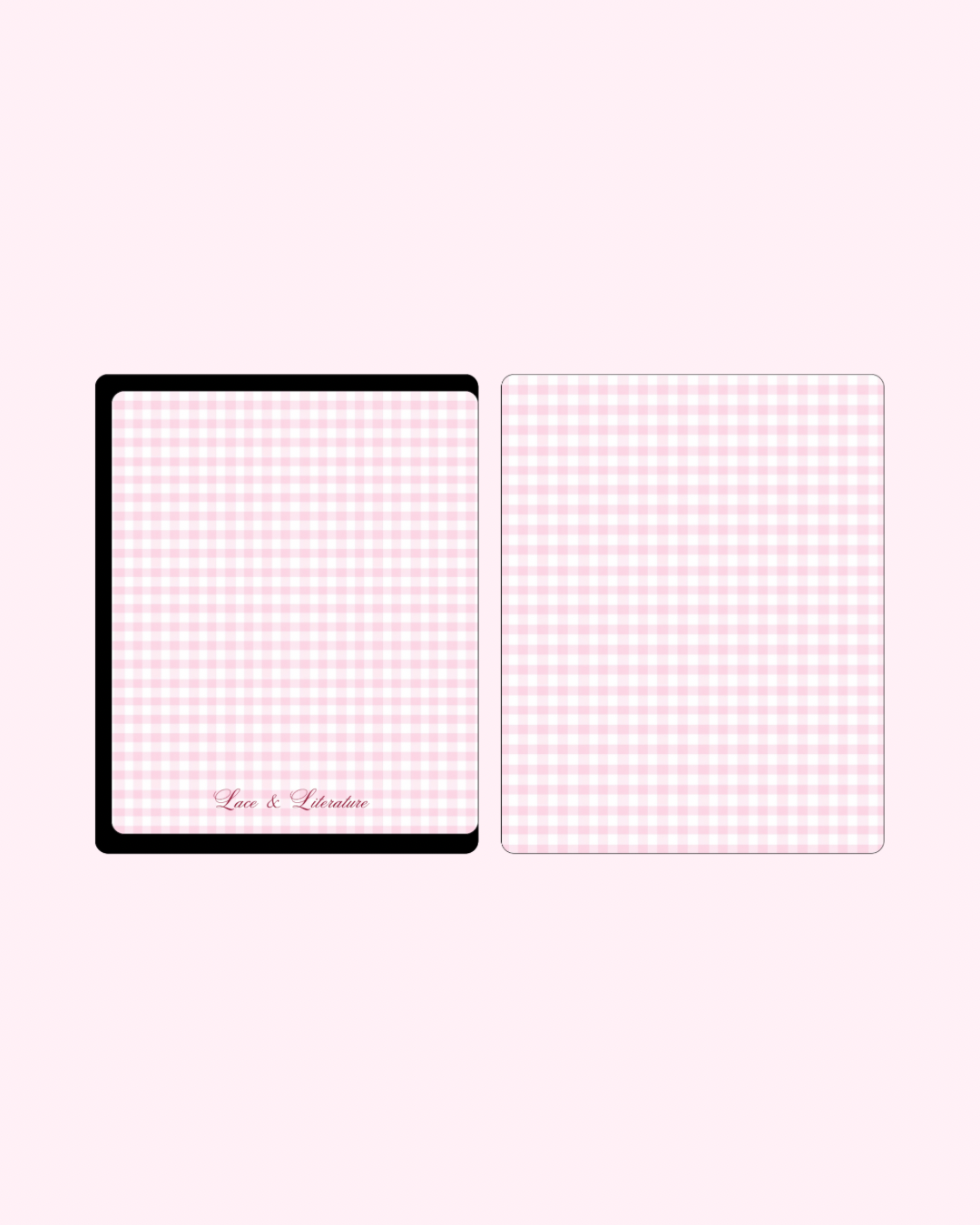 Pink Gingham Kindle Case