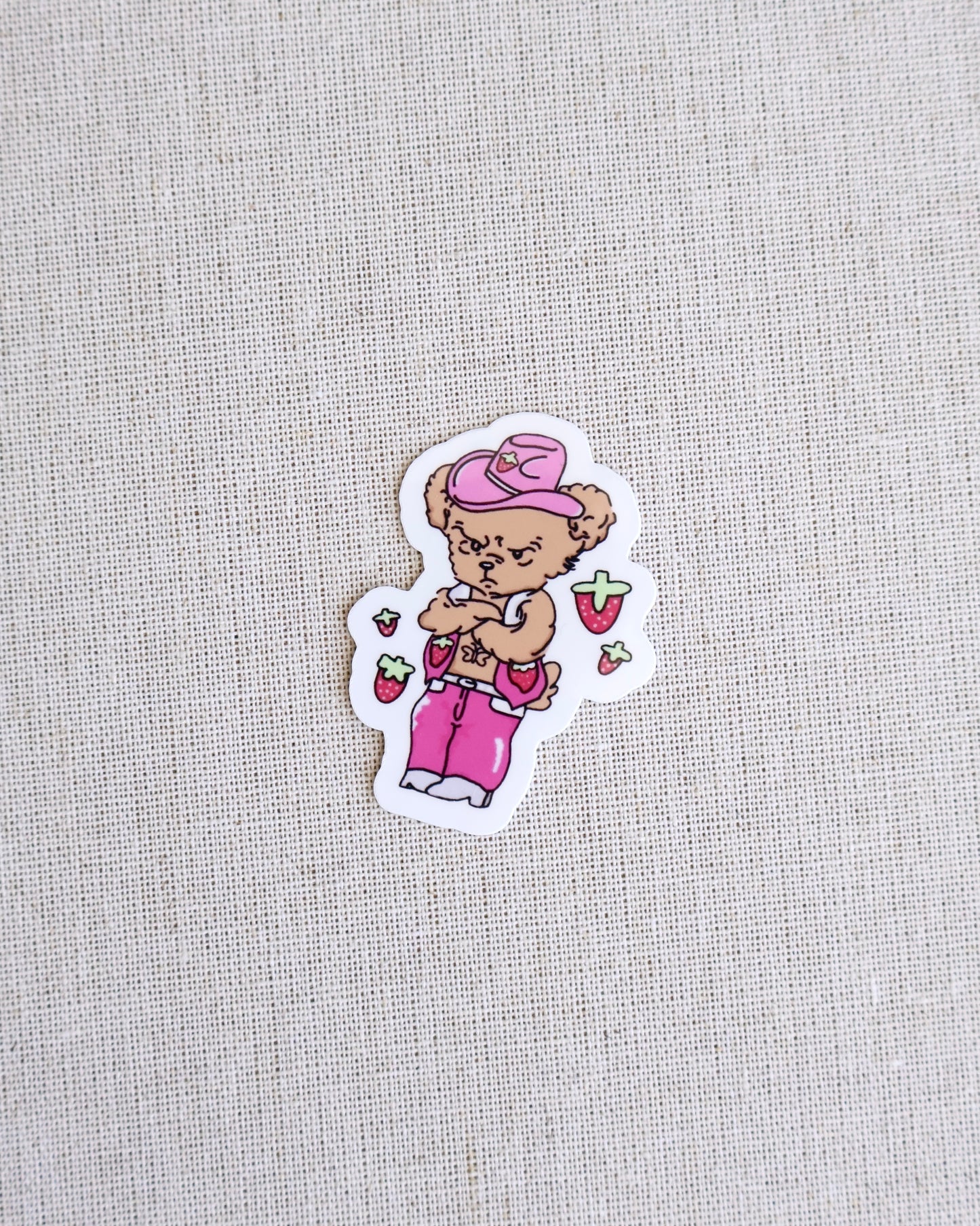 Harry Bear Strawberry Sticker