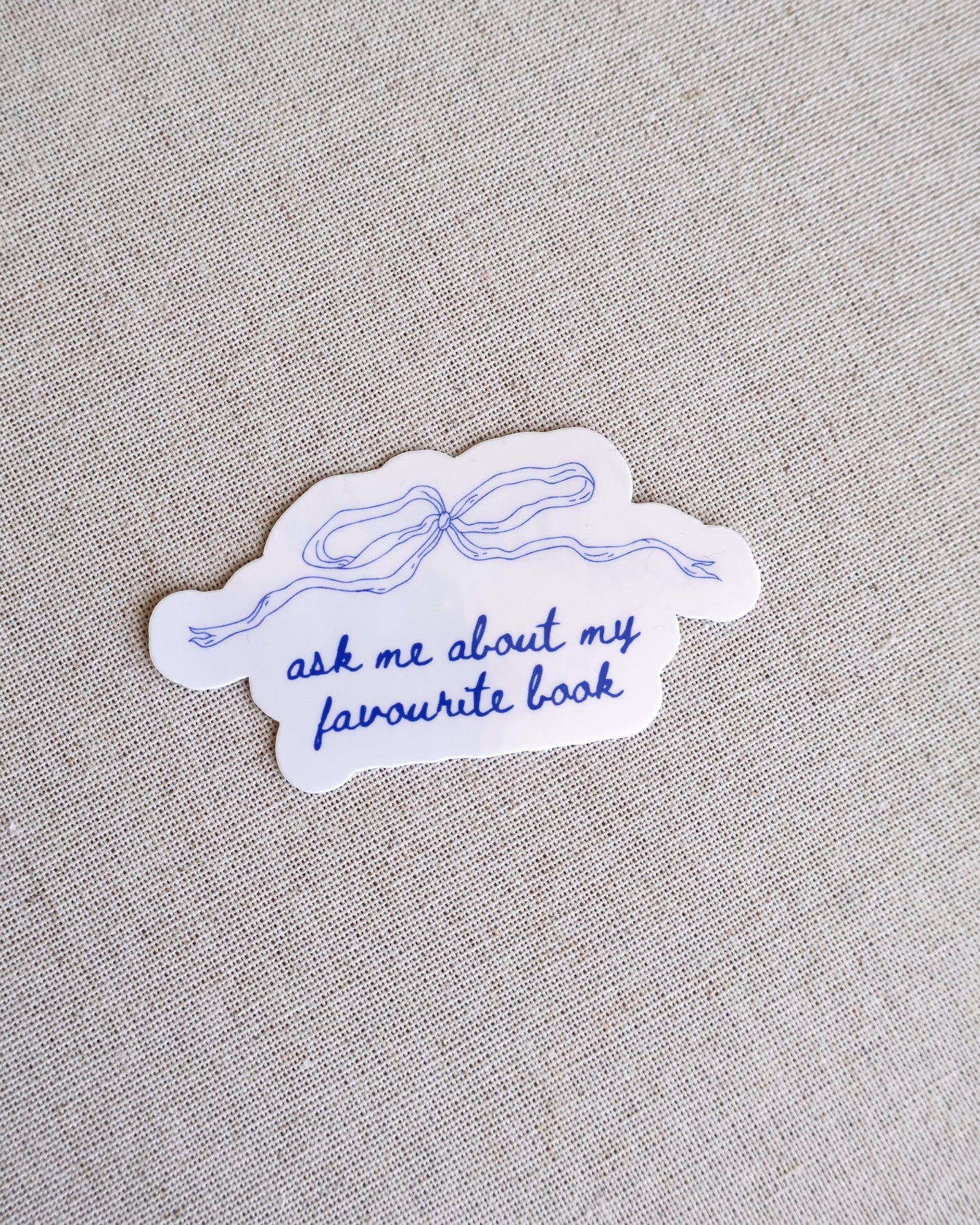 Ask Me About My Fave Book Sticker