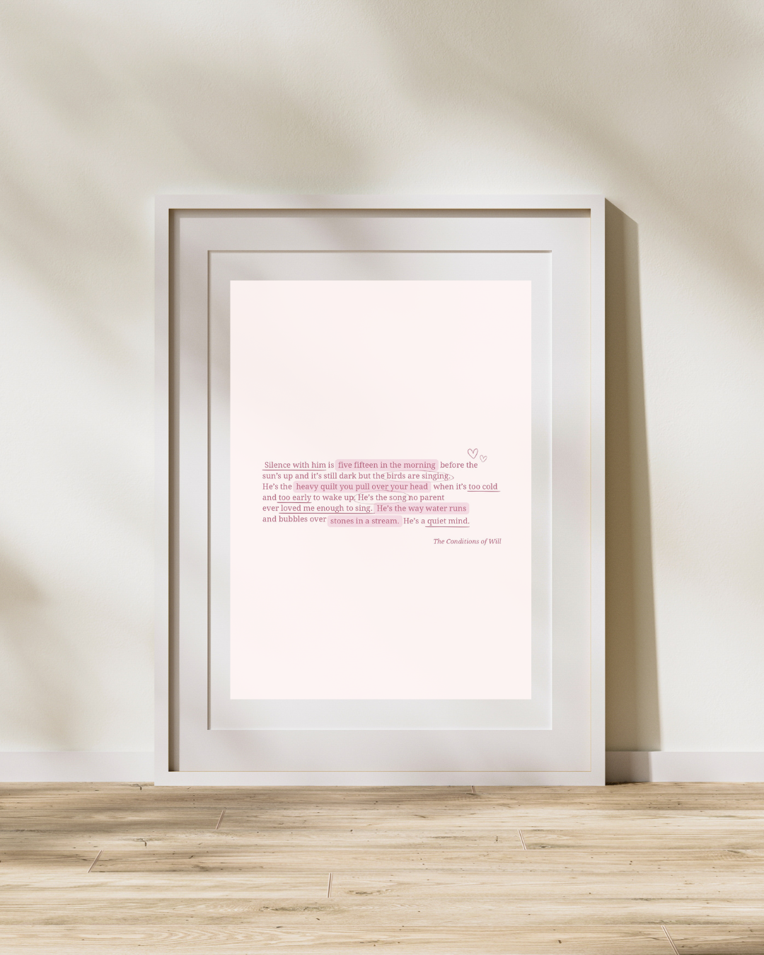 Conditions of Will Quote Print