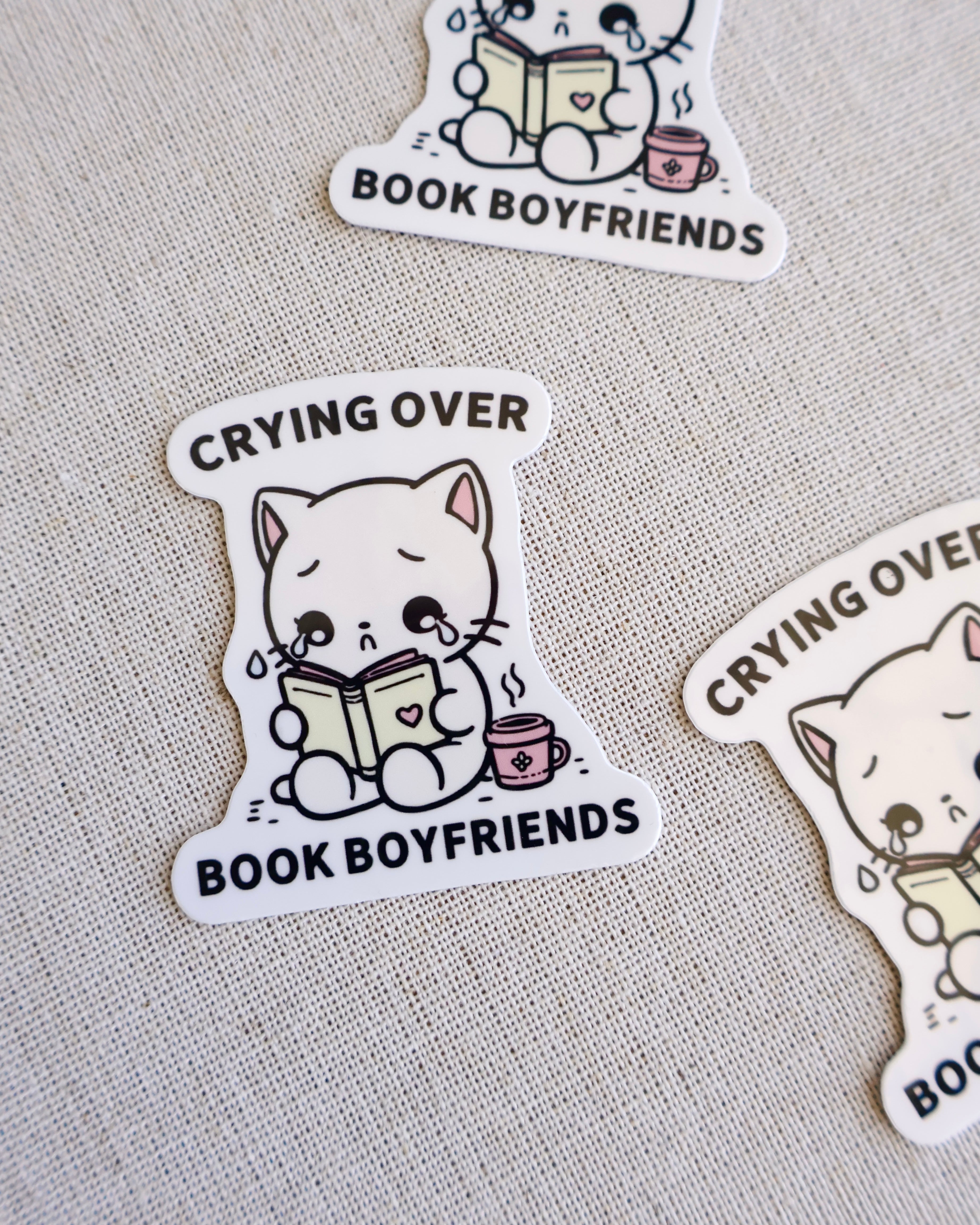 Crying Over Book Boyfriends Sticker