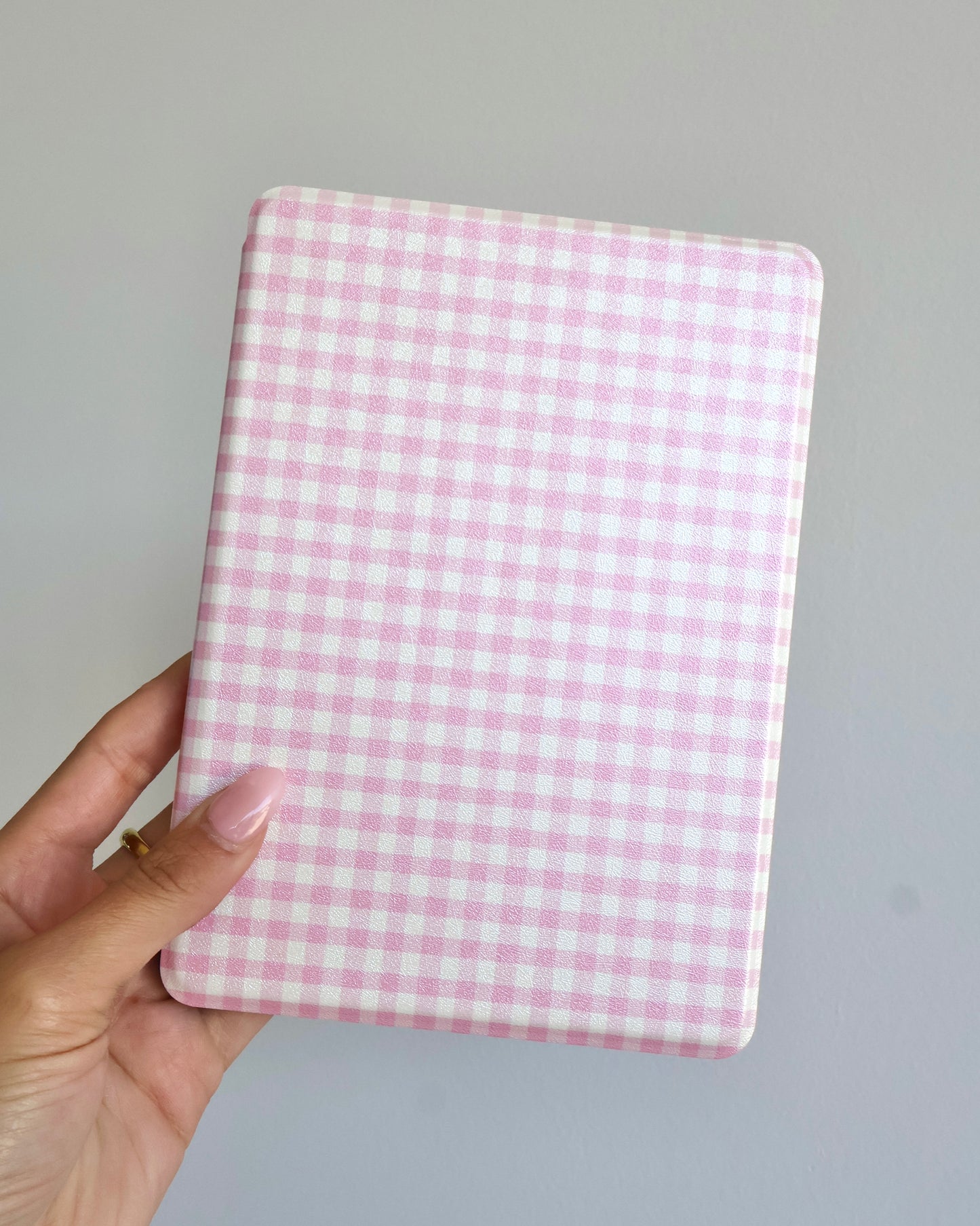 Pink Gingham Kindle Case