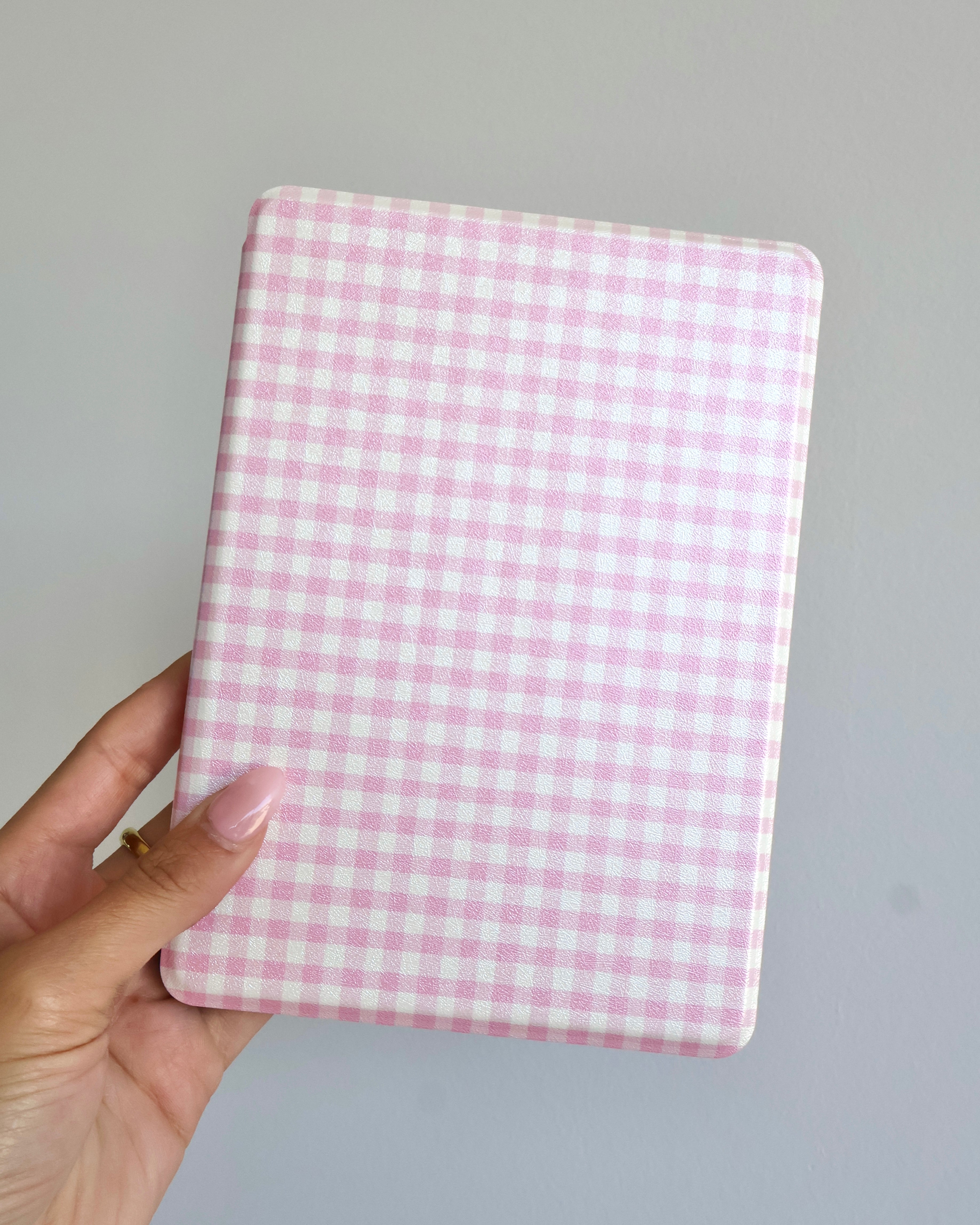 Pink Gingham Kindle Case