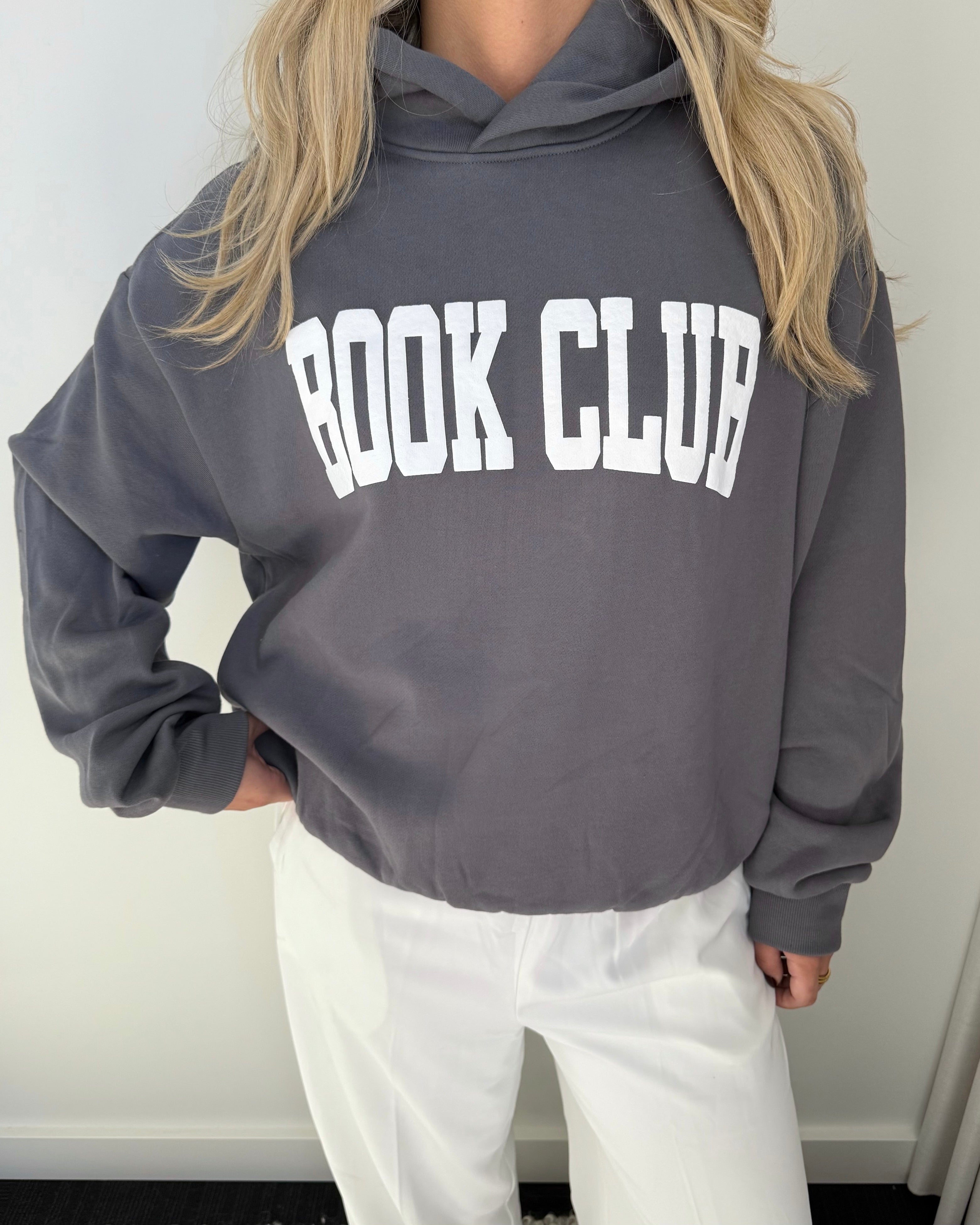Book Club Puff Hoodie - Charcoal