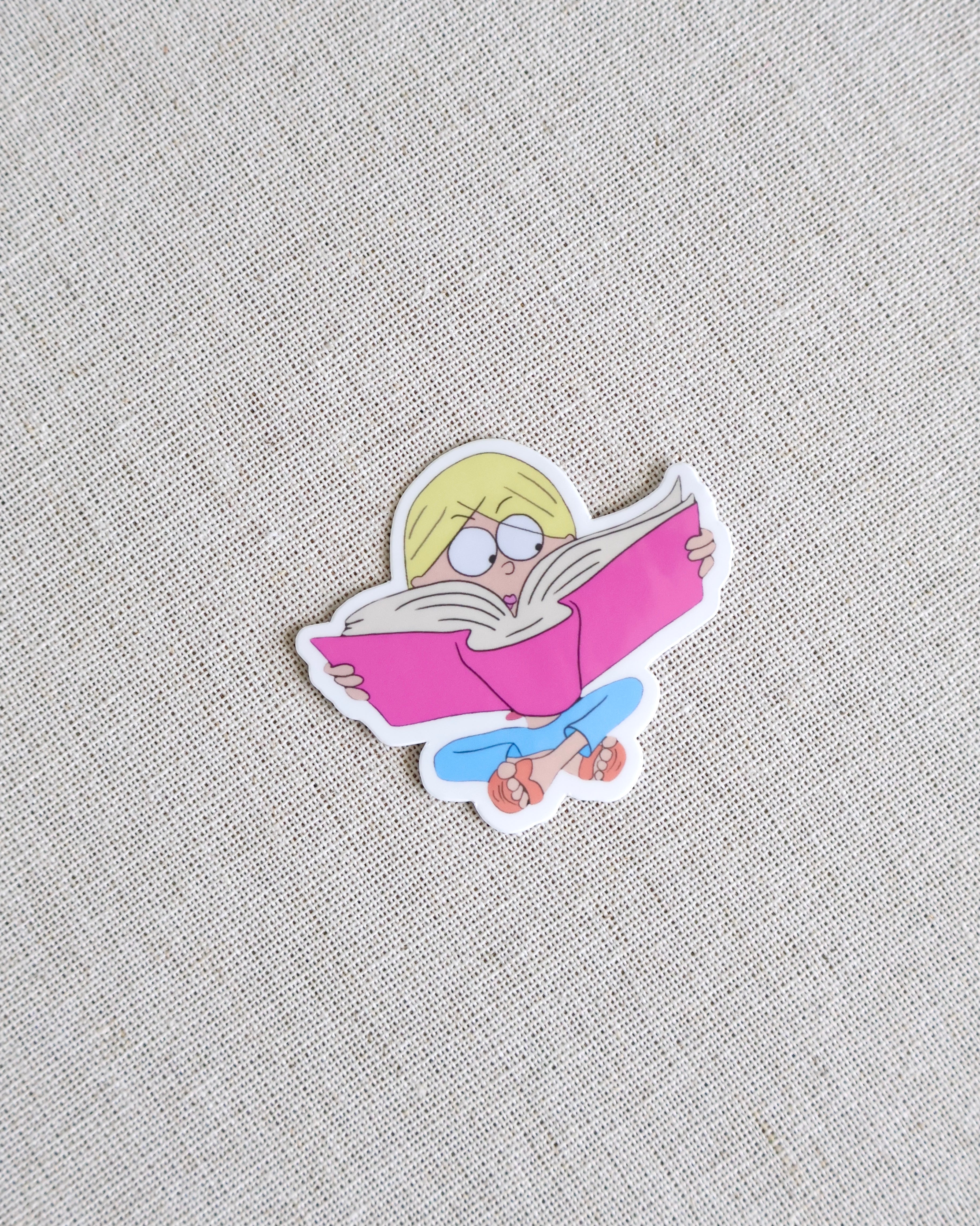 Lizzie Reading Sticker