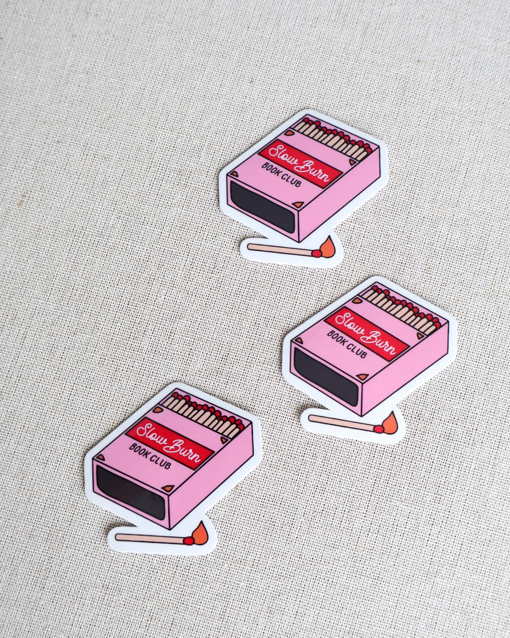 Slow Burn Book Club Matches Sticker
