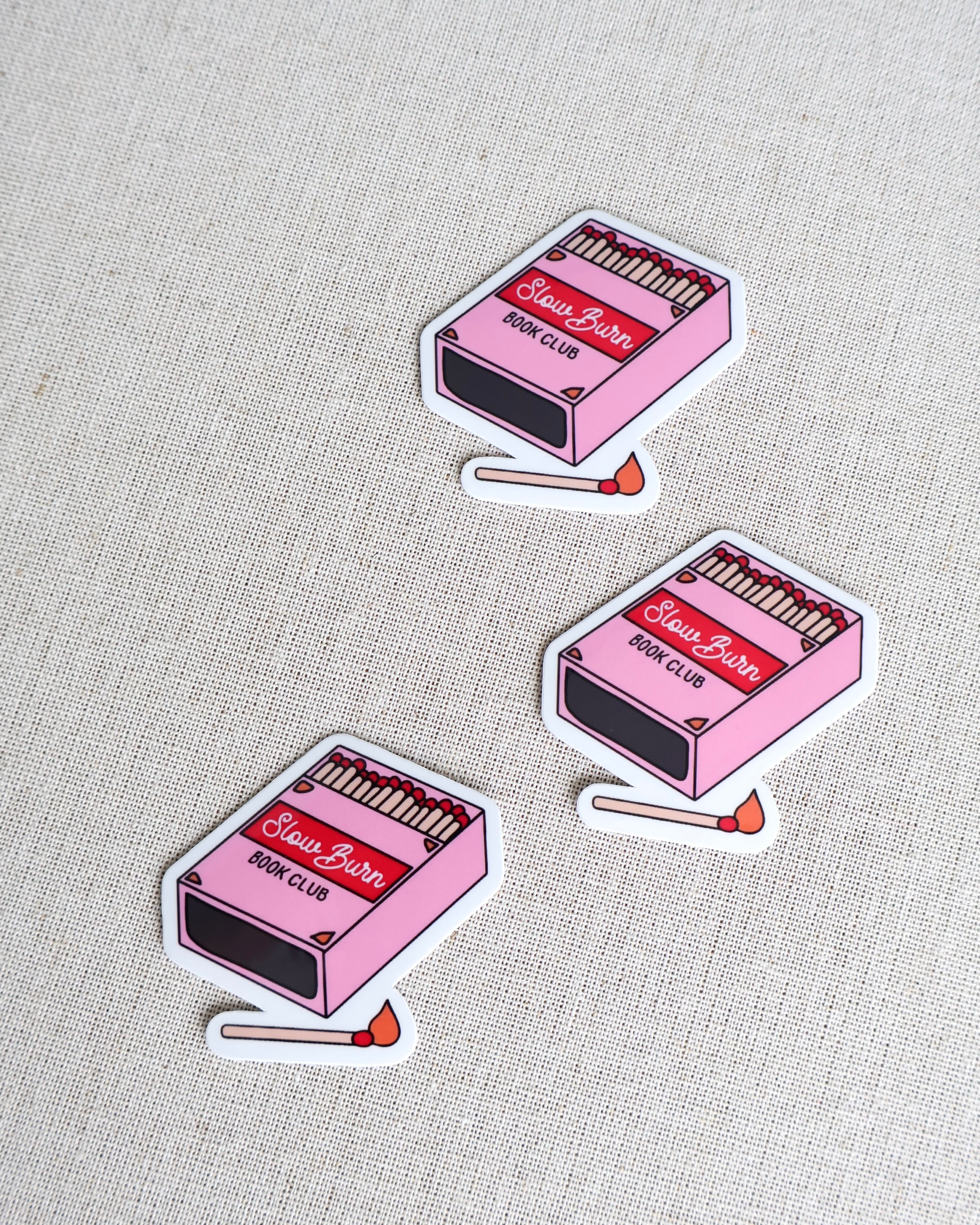 Slow Burn Book Club Matches Sticker