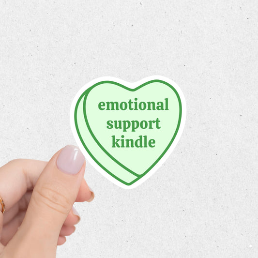 Emotional Support Kindle Sticker - Green