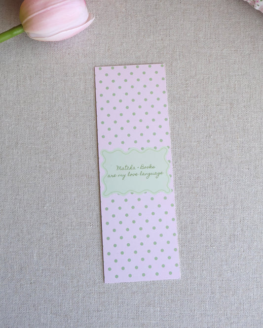 Matcha & Books Bookmark