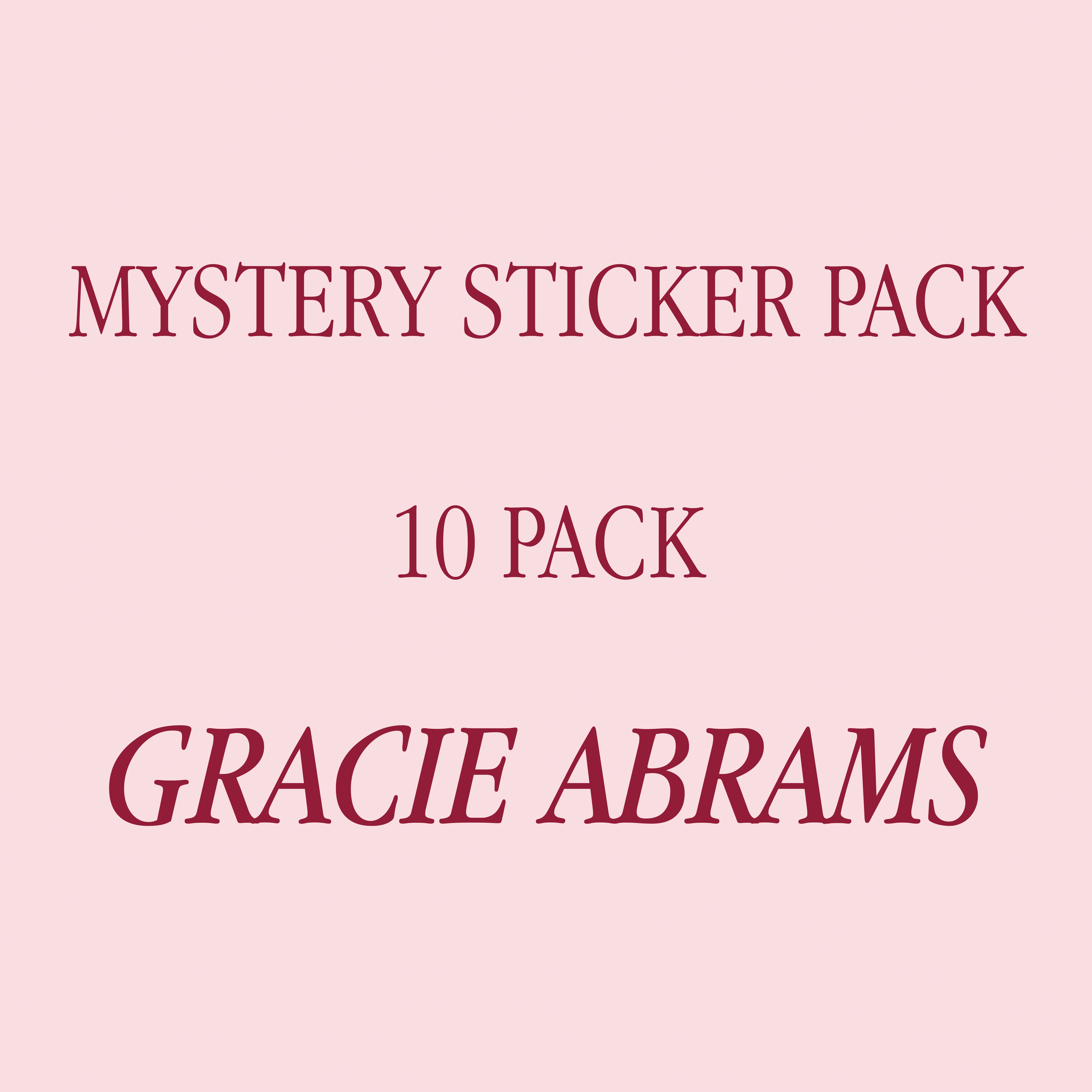 Mystery Sticker Pack / Gracie Abrams
