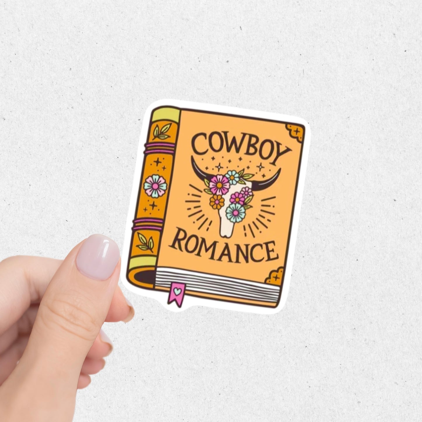 Cowboy Book Sticker