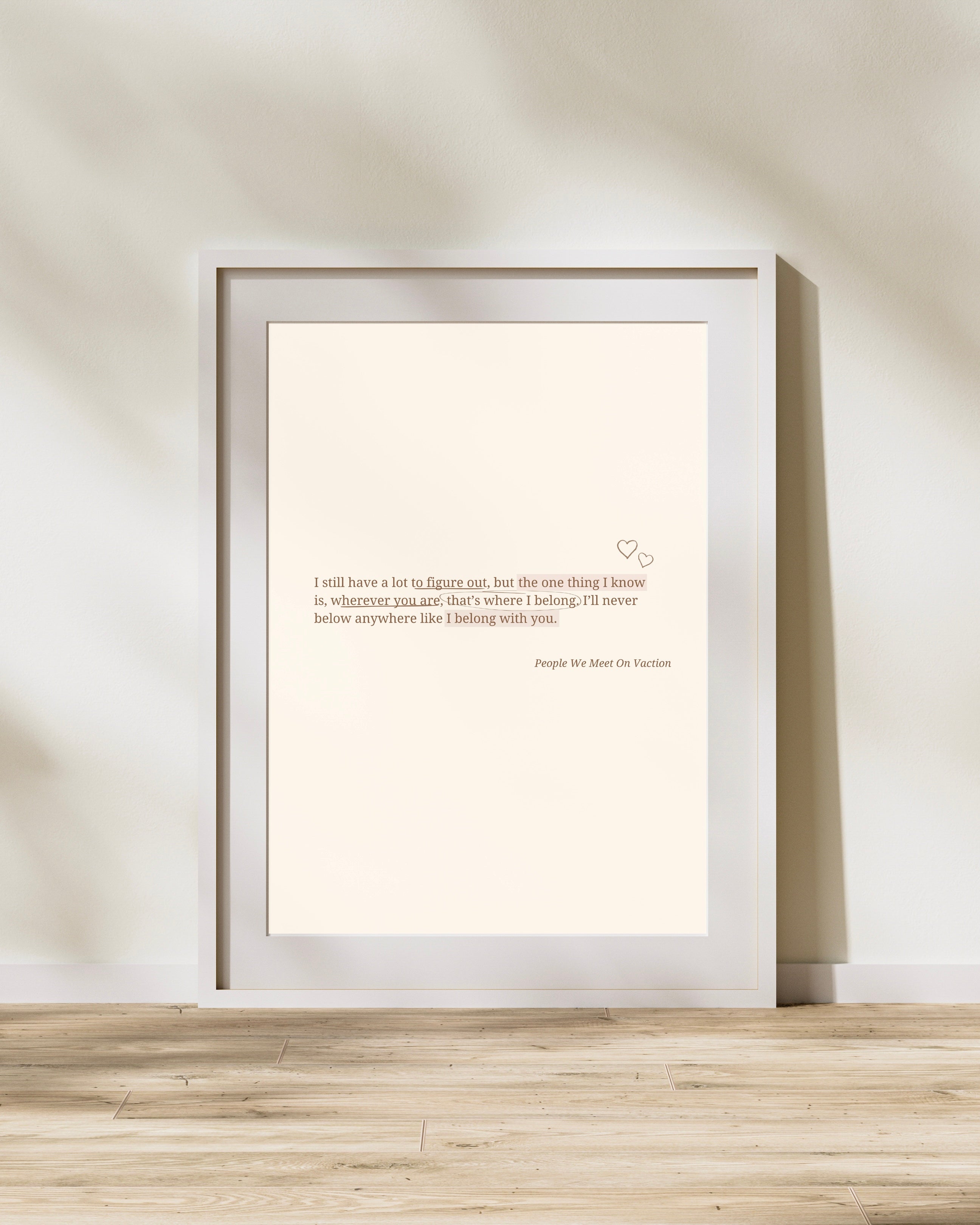 People We Meet On Vacation Quote Print