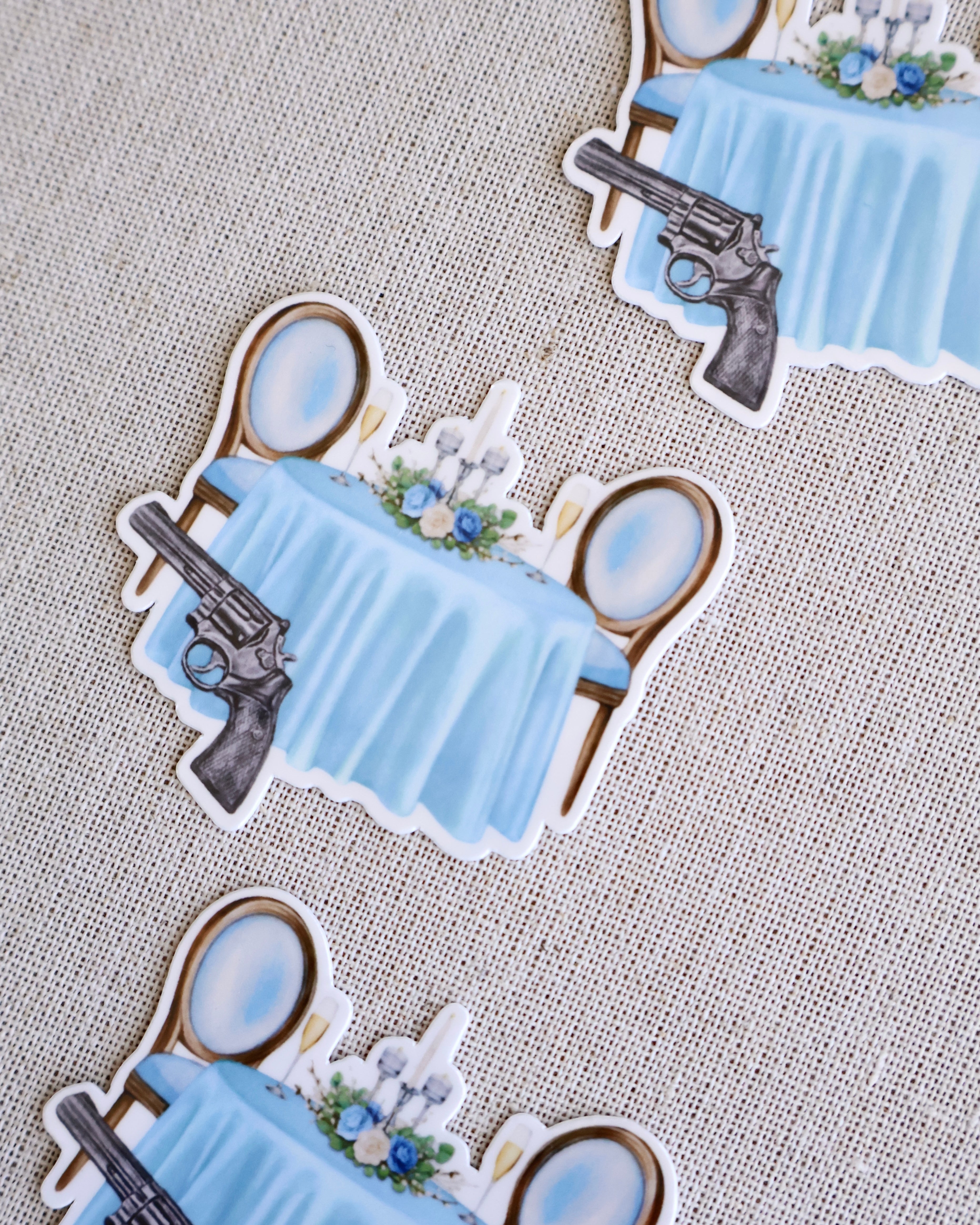 Dinner Table Gun Sticker