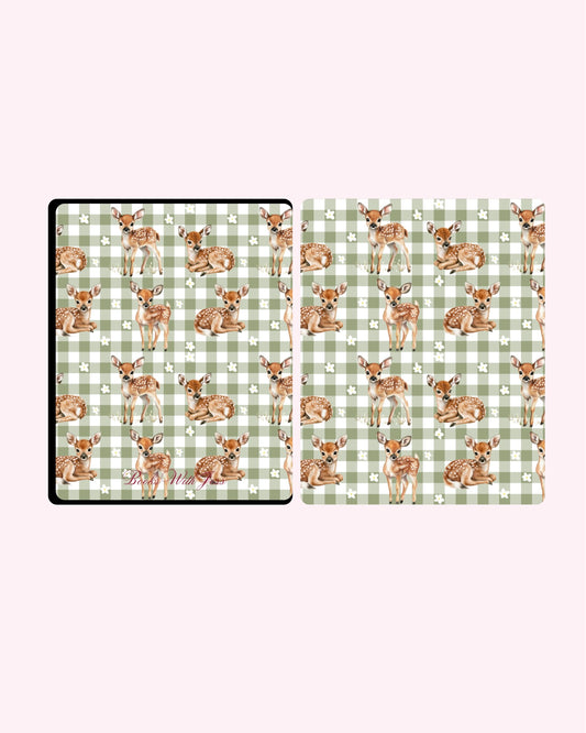Fawn Green Gingham Kindle Case