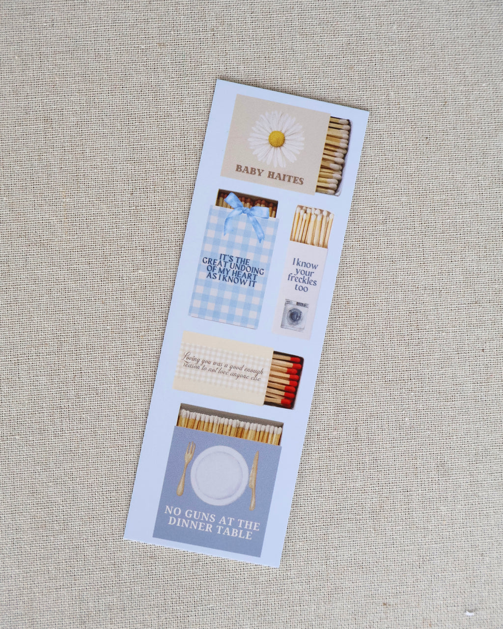 Daisy Matchbox Bookmark