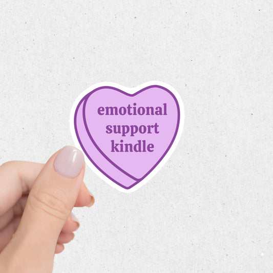 Emotional Support Kindle Sticker - Purple