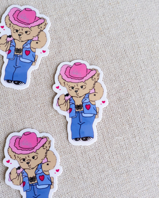 Harry Bear Cowboy Sticker