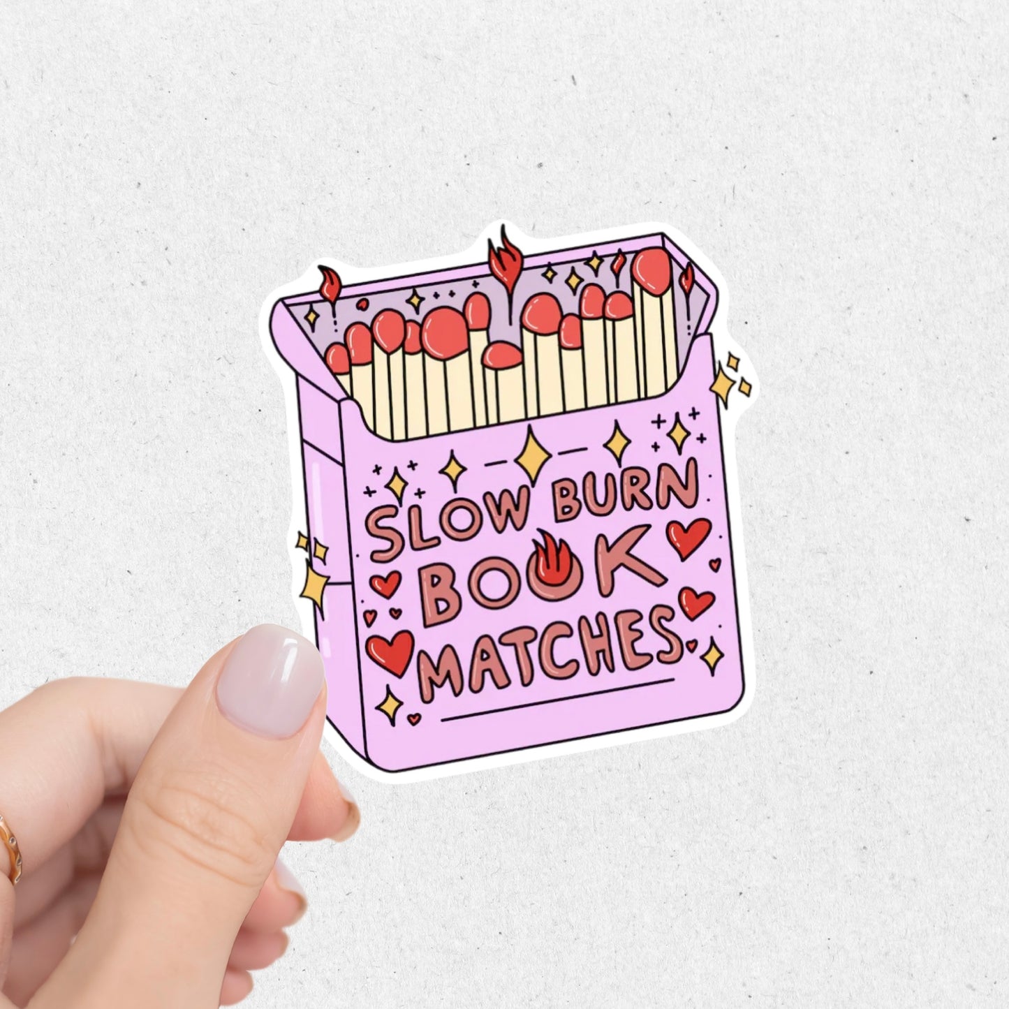 Slow Book Matches Sticker