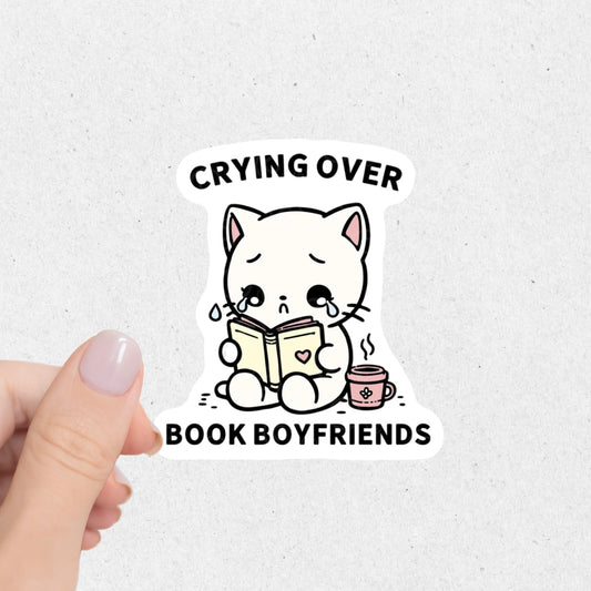 Crying Over Book Boyfriends Sticker