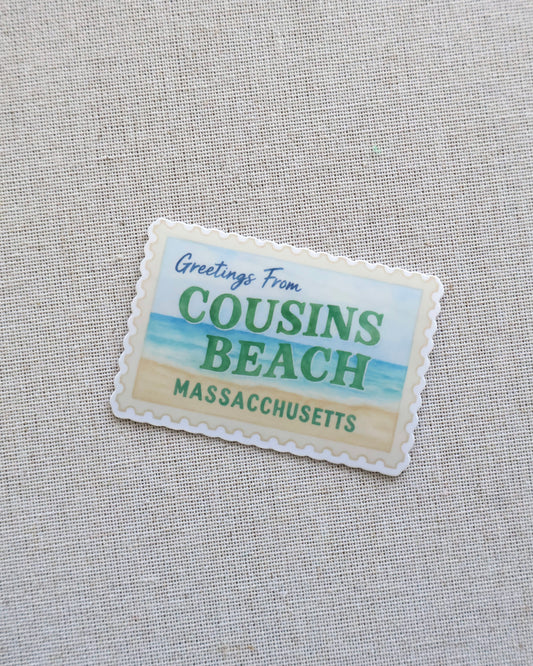 Cousins Beach Stamp Sticker