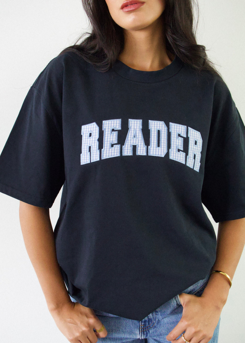 Appliqué Gingham T-Shirt