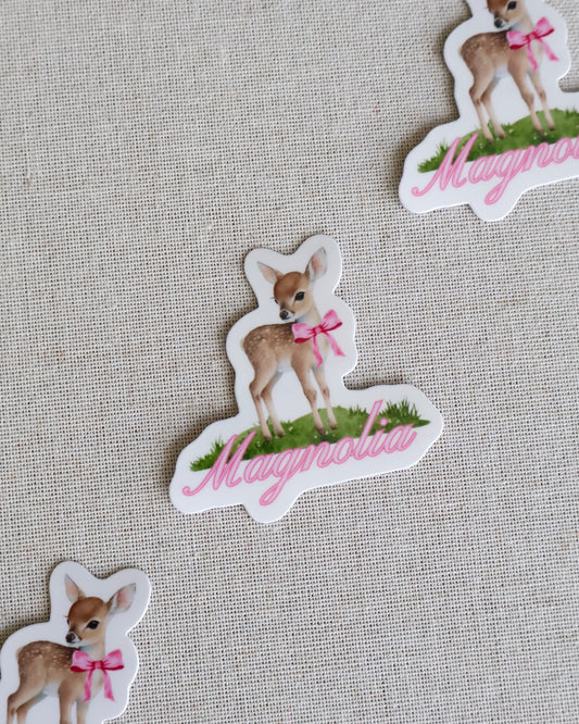 Magnolia Deer Sticker