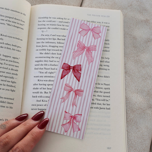 Pink Bow Bookmark