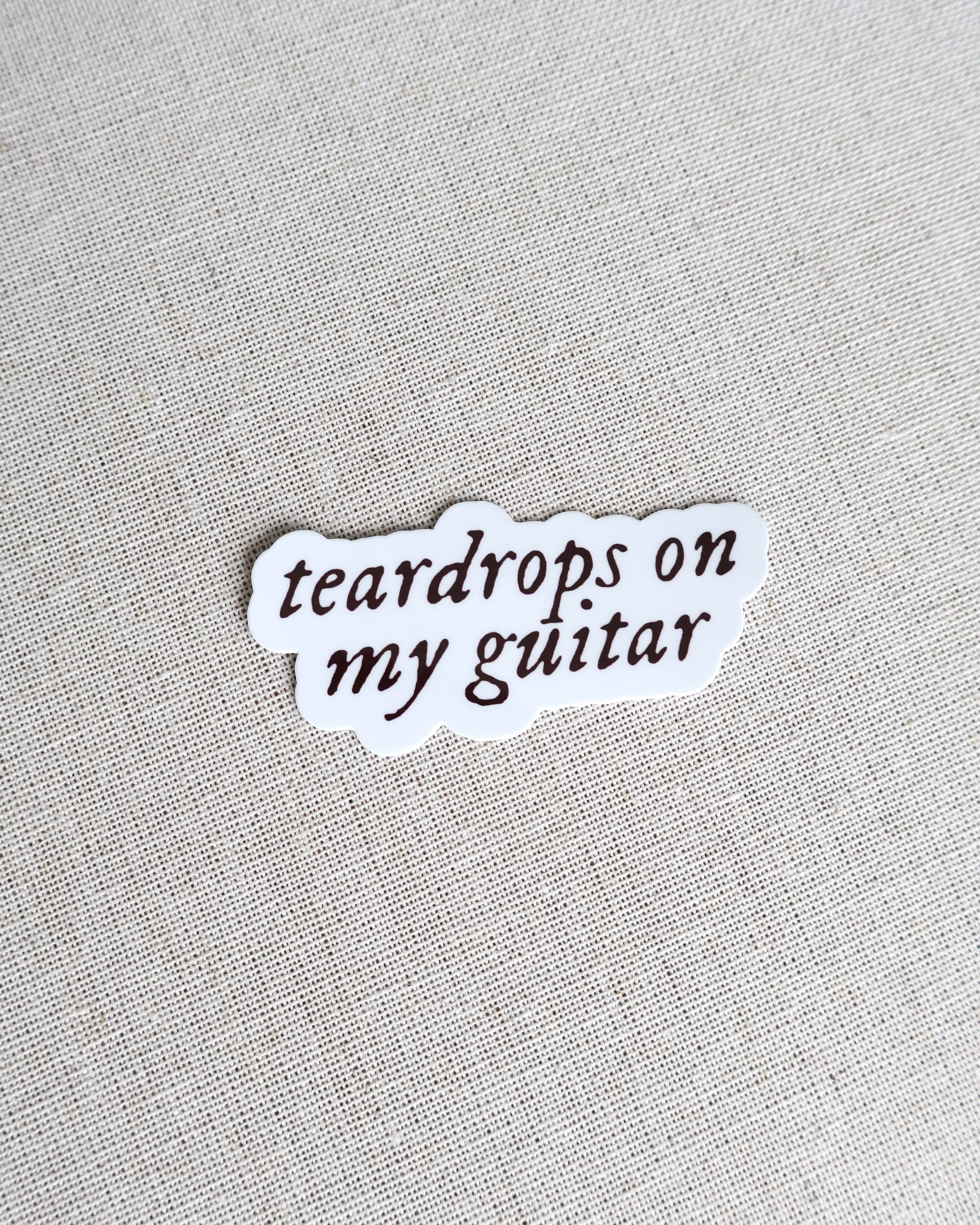 Teardrops On My Guitar Sticker