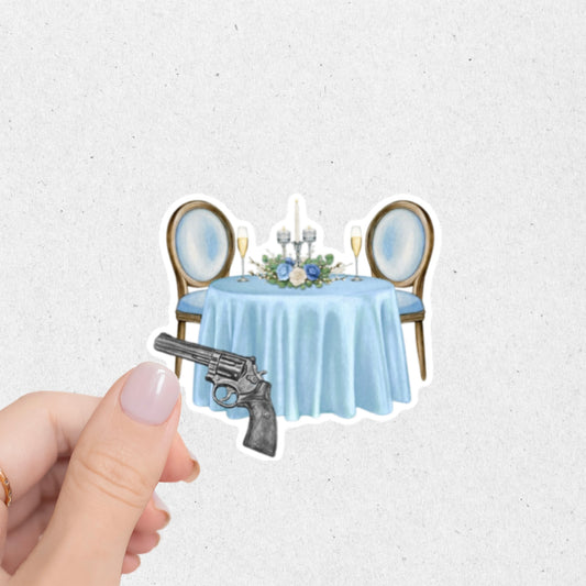 Dinner Table Gun Sticker