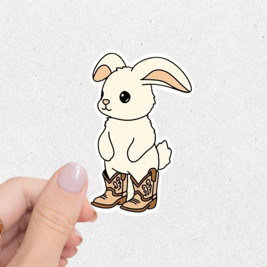 Cowboy Bunny Sticker