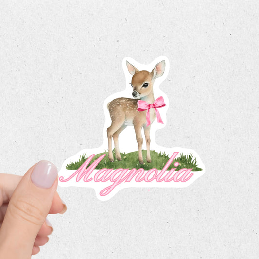 Magnolia Deer Sticker