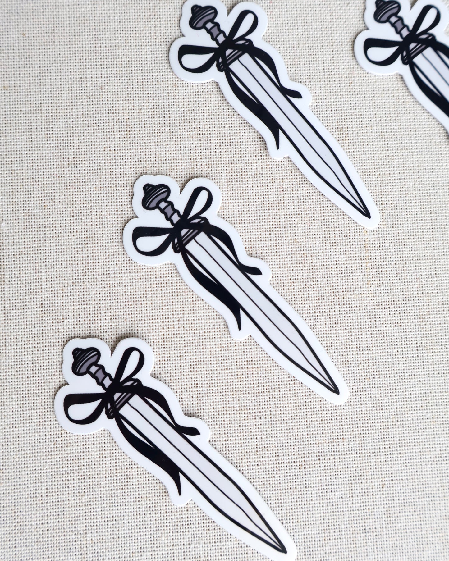 Bow Sword Black Sticker