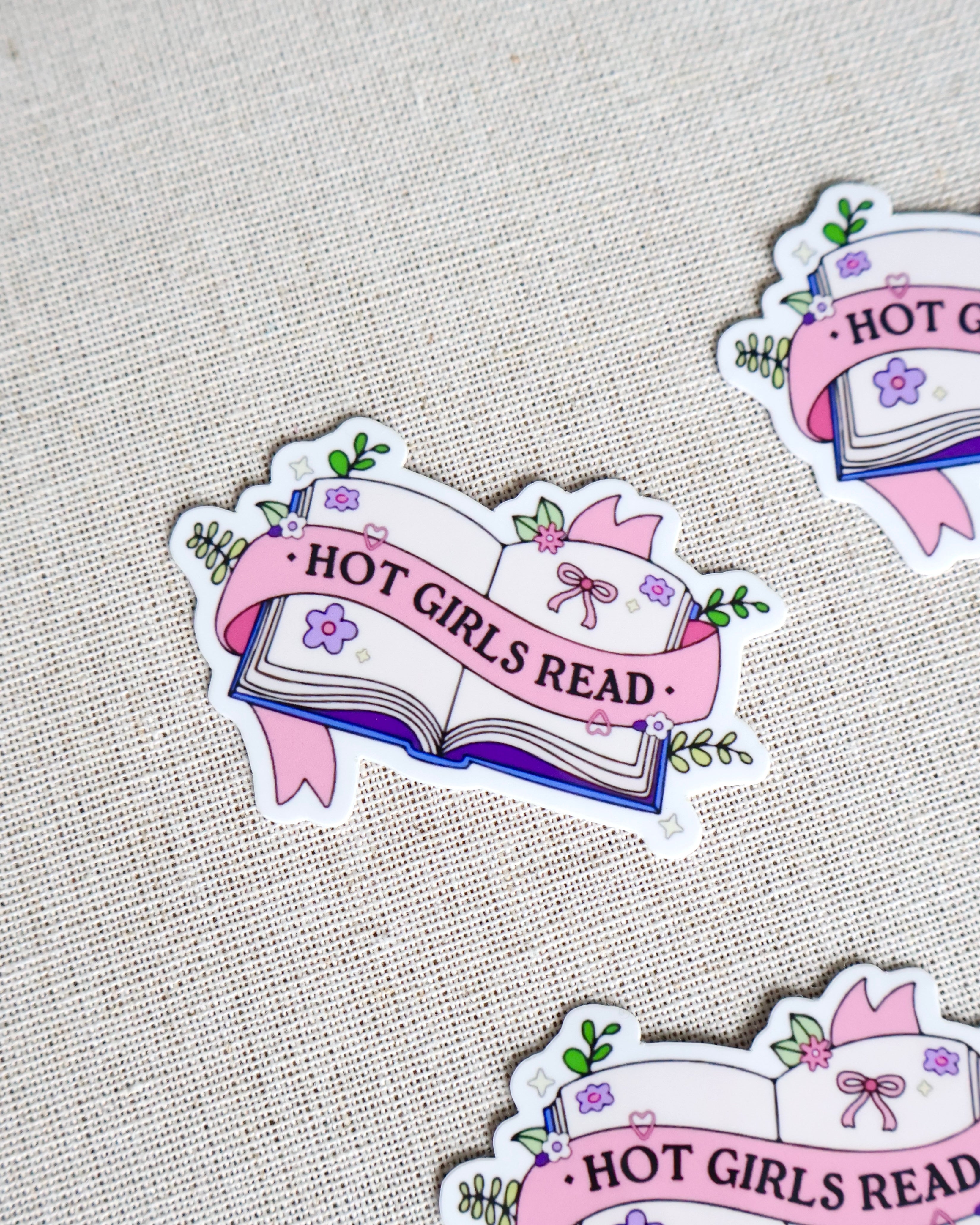 Hot Girls Read Sticker