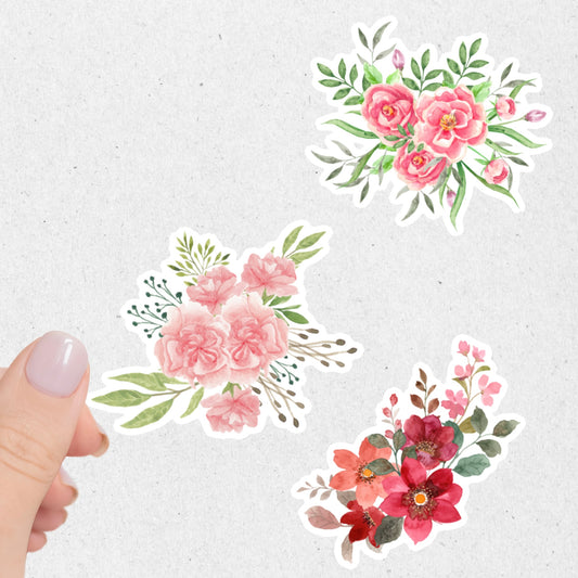 Flower Stickers Pack Of 3