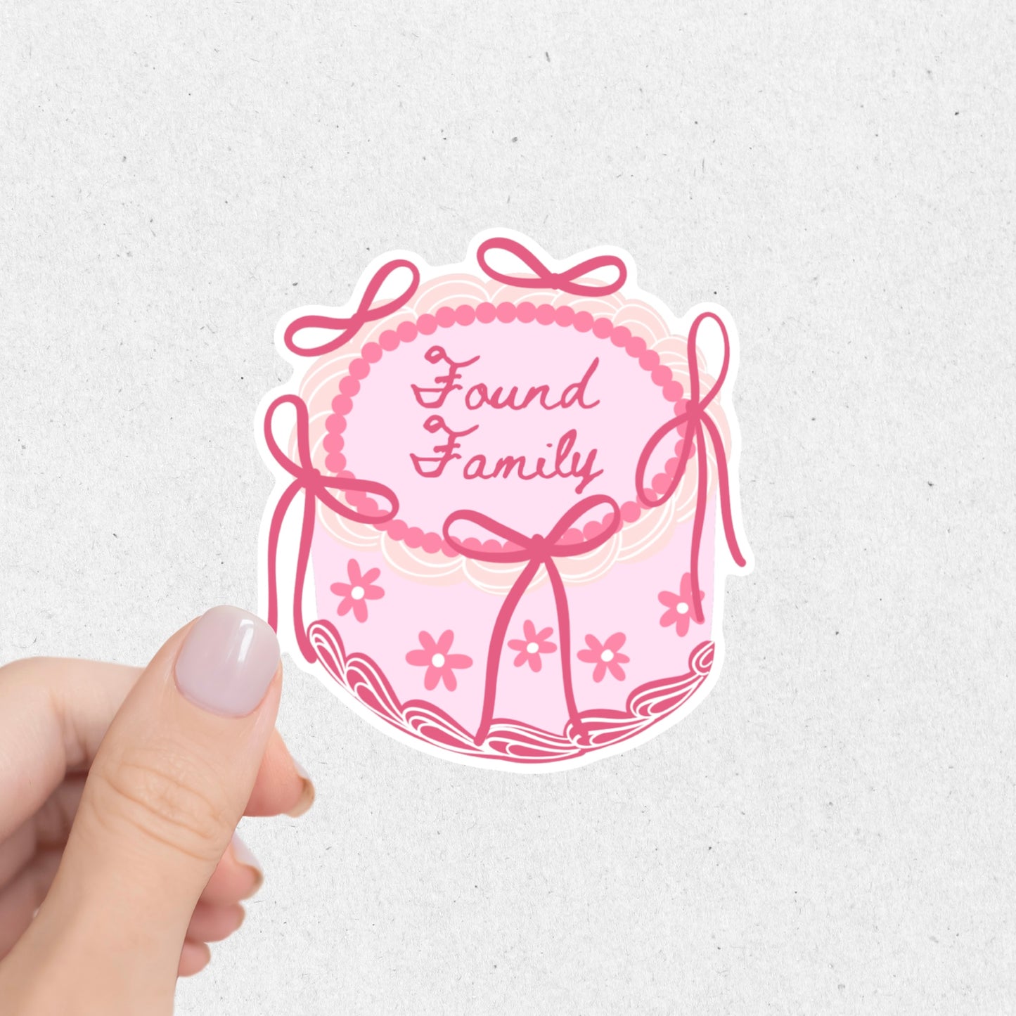 Found Family Cake Sticker