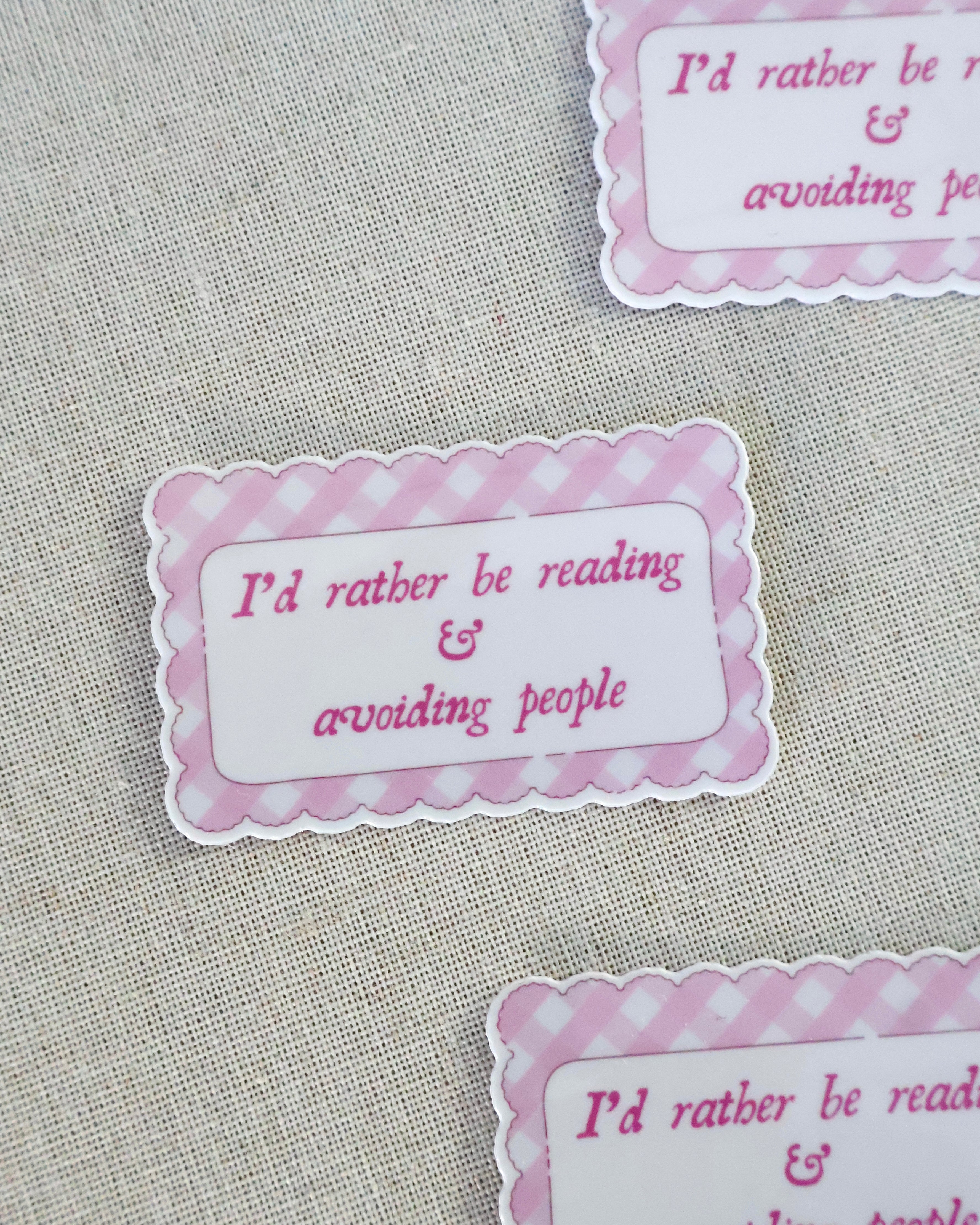 Rather Be Reading & Avoiding People Sticker