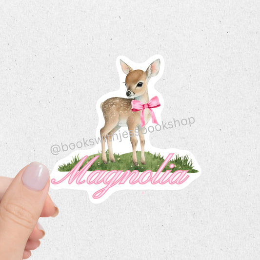 Magnolia Deer Sticker