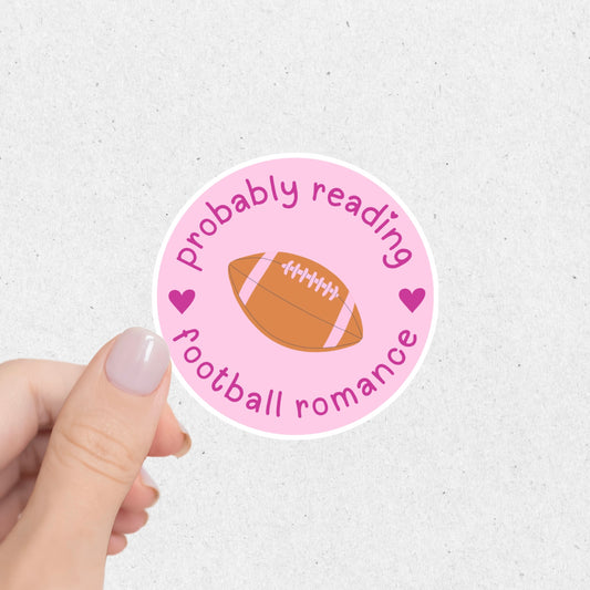 Probably Reading Football Romance Sticker