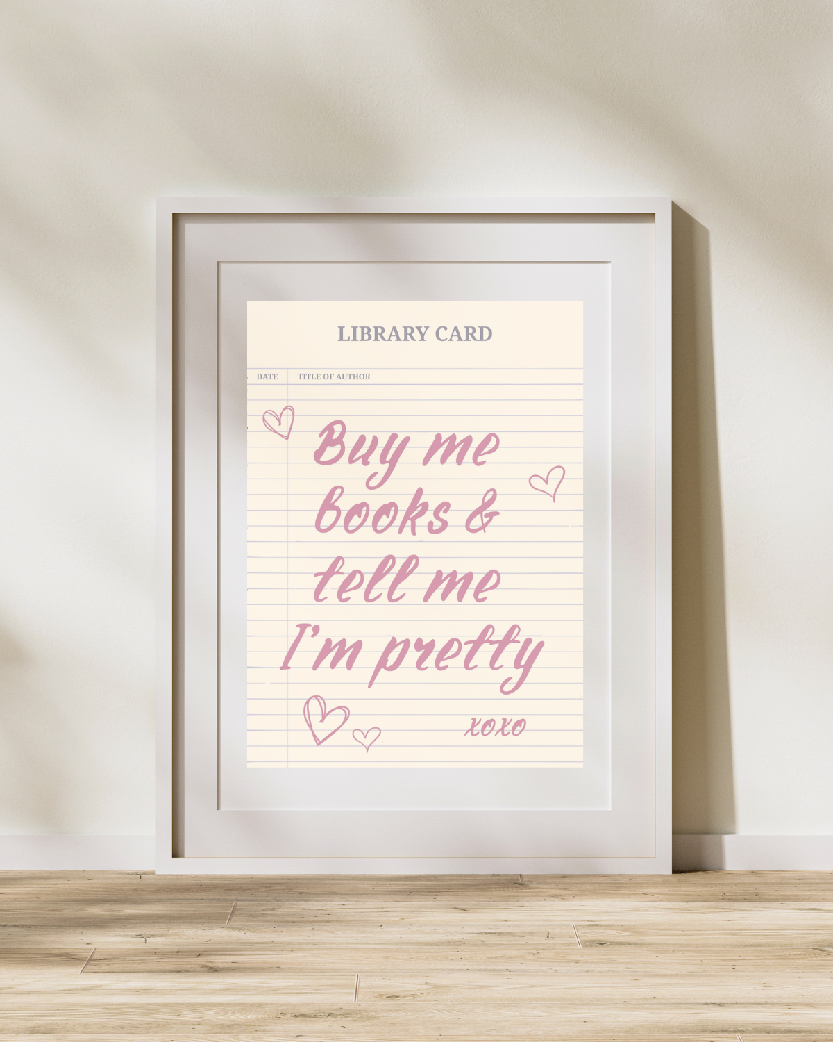 Buy Me Books Library Card Print