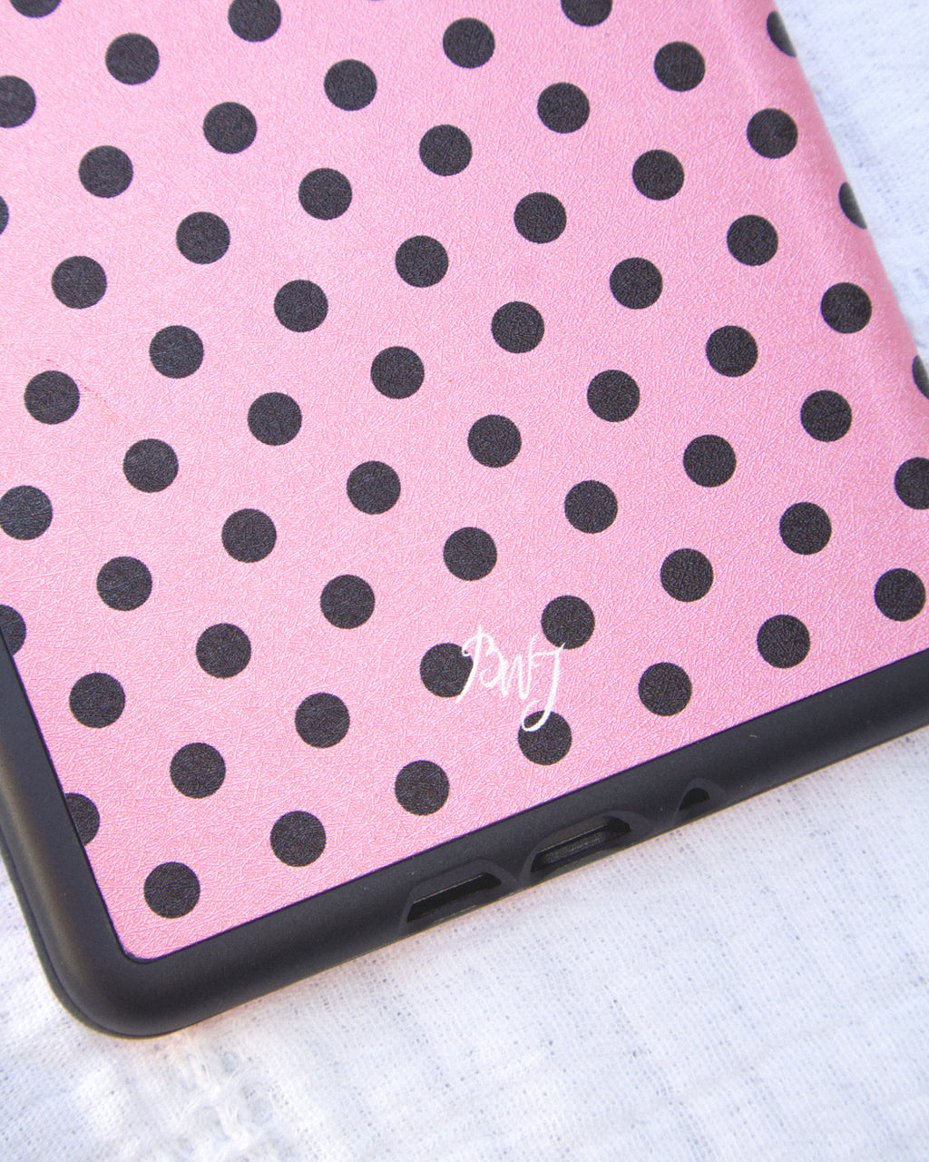 Pink & Black Polka Dot Kindle Case