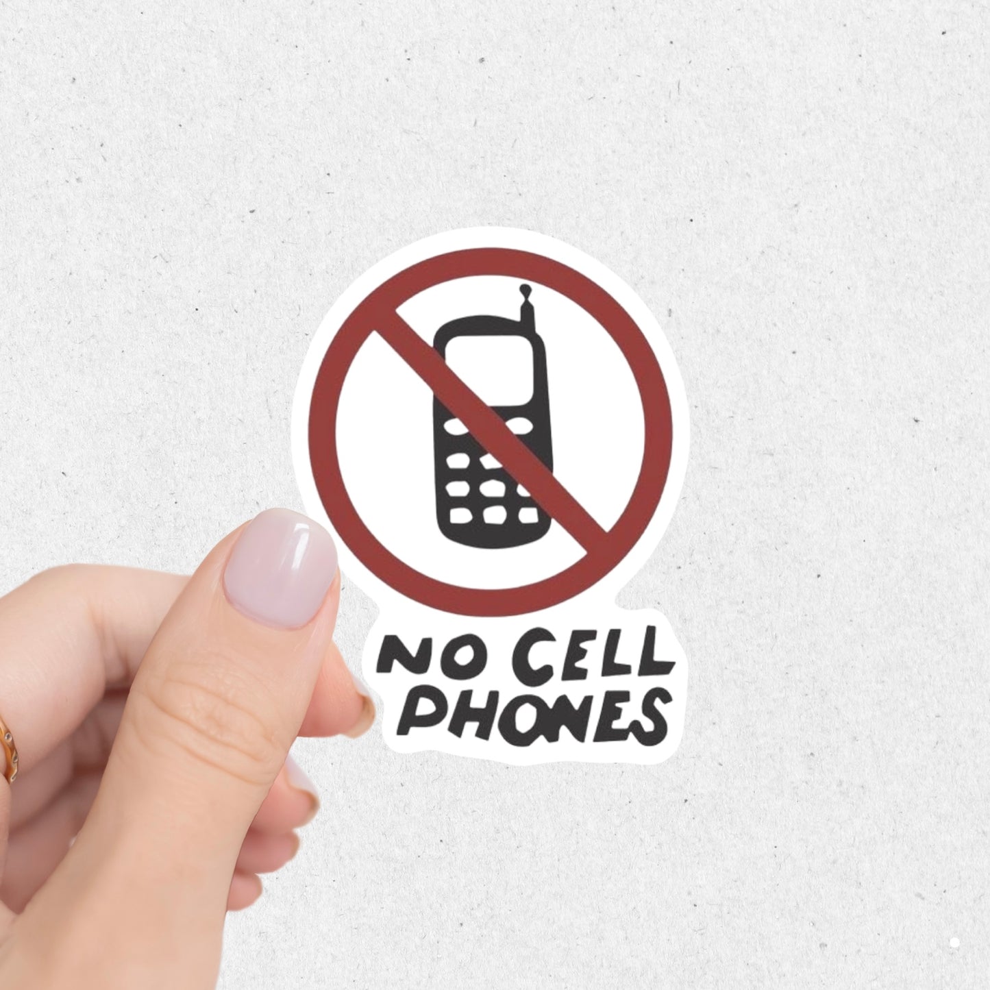 No Cell Phones Sticker