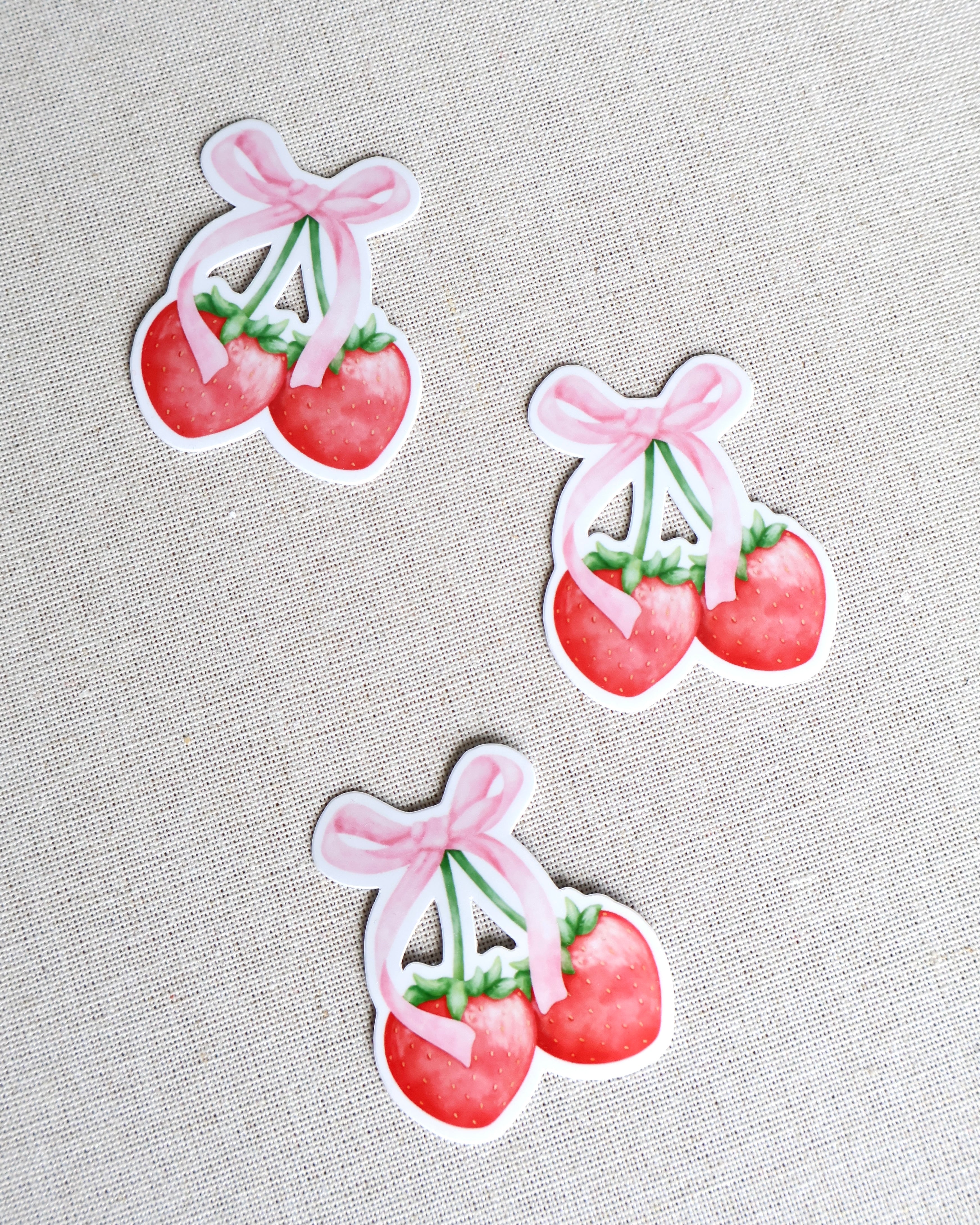 Strawberry Bow Sticker