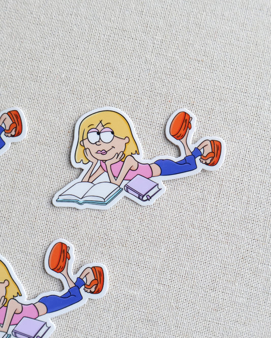Lizzie Reading Sticker