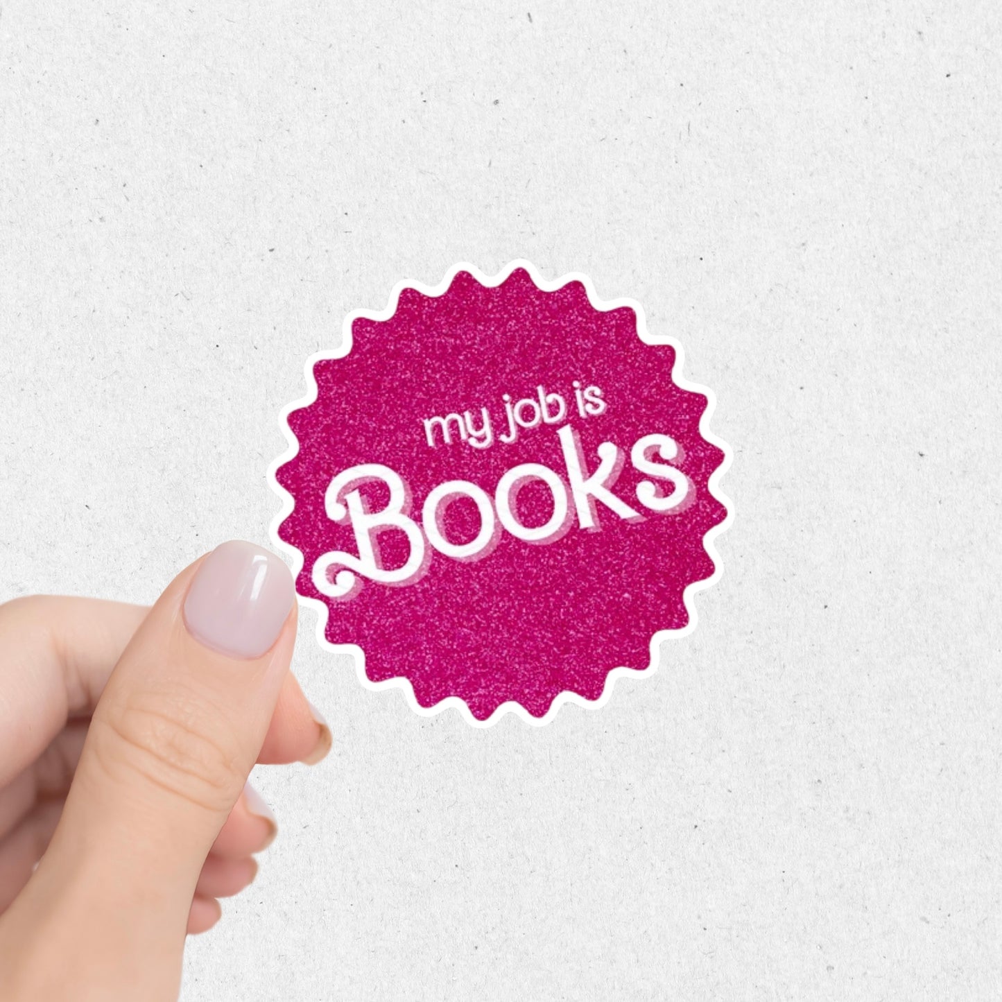 My Job Is Books Sticker