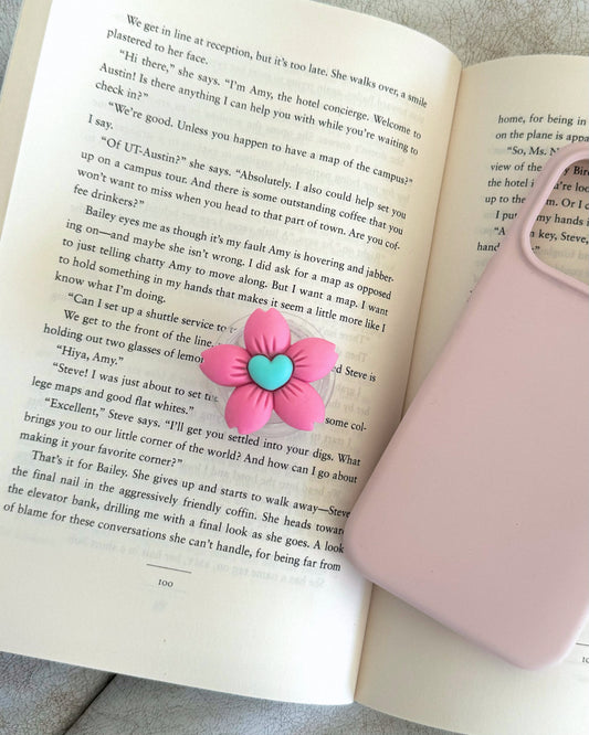 Pink Flower Popsocket